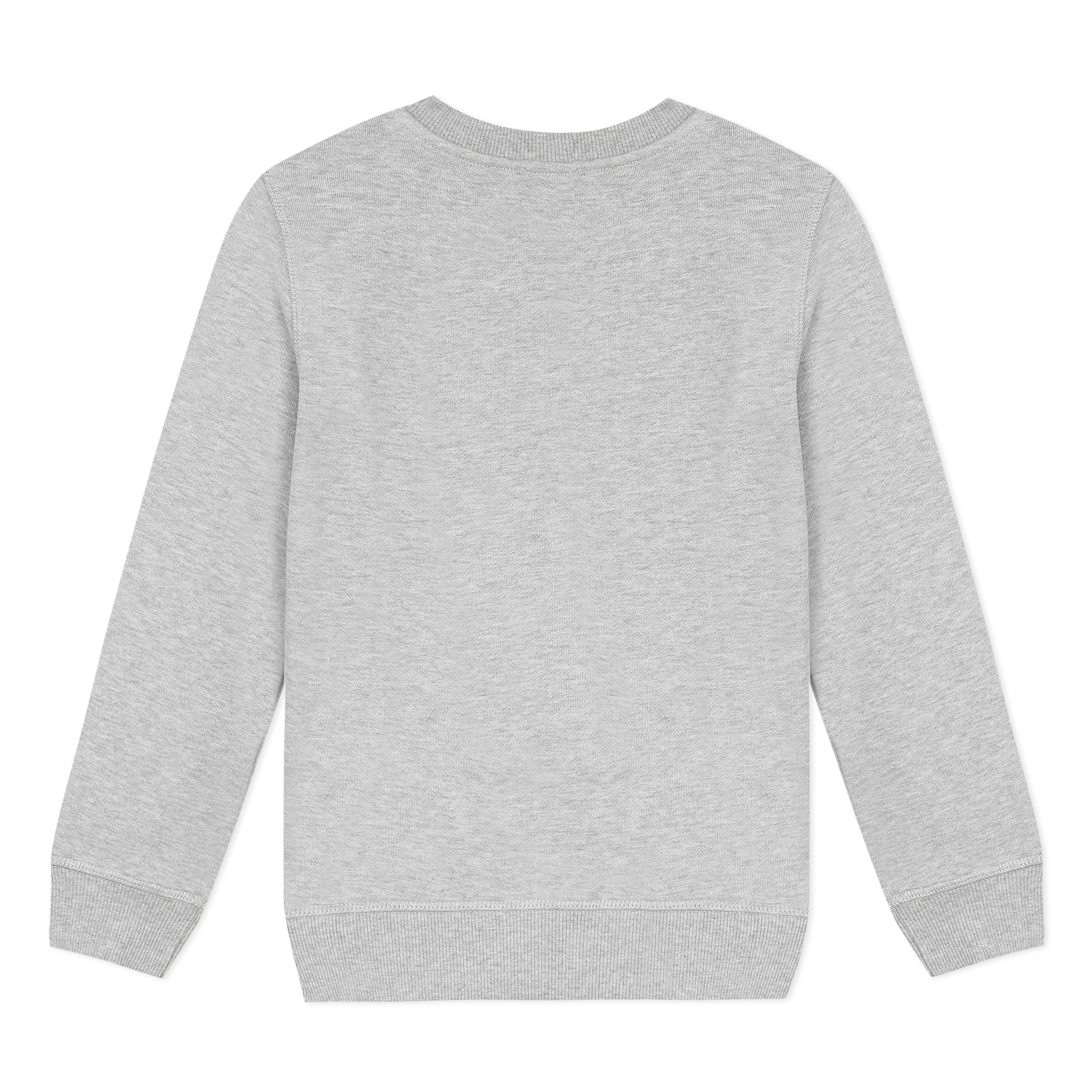 Girls Light Grey Cotton Sweatshirt