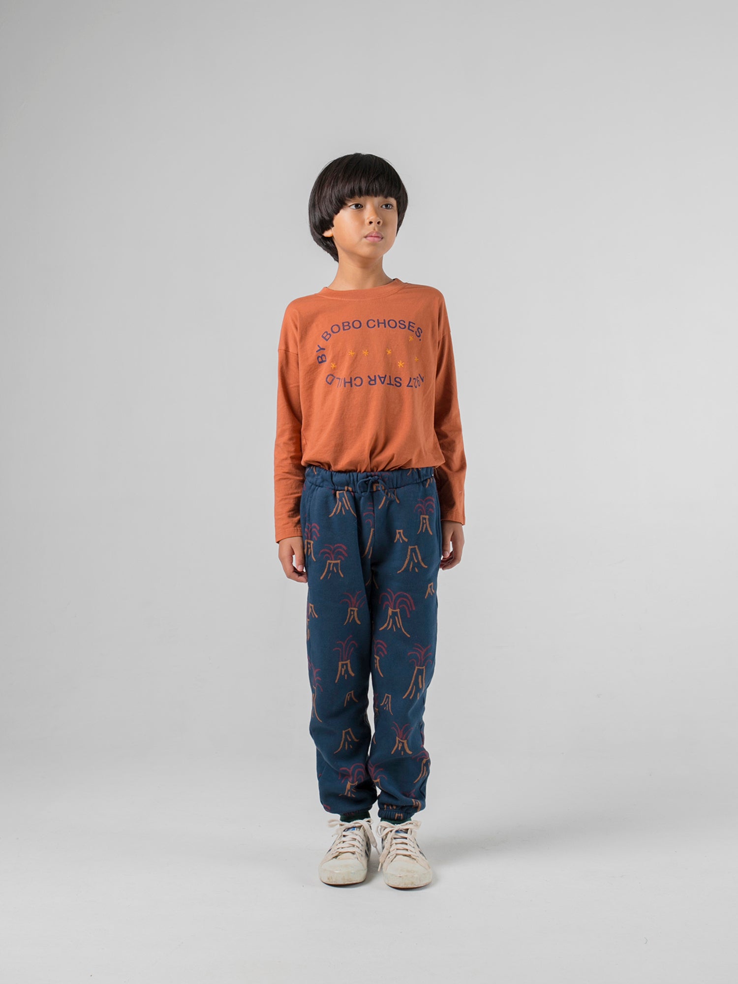 Boys Blue Volcano Cotton Trousers