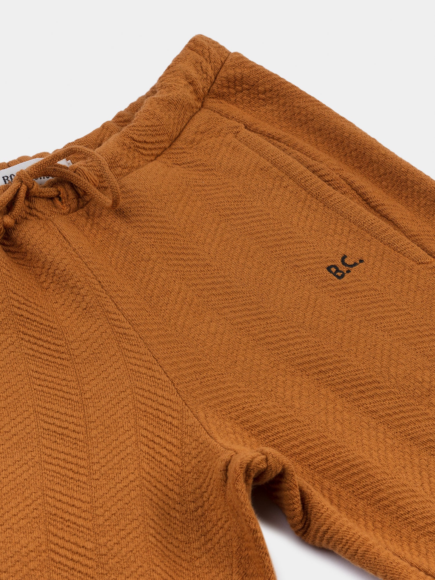 Boys Caramel Patch Cotton Trousers