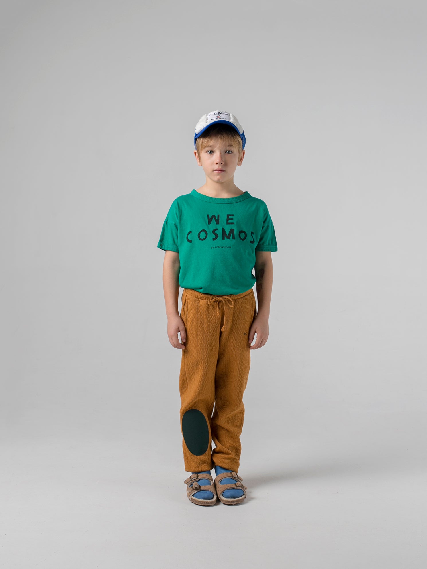 Boys Caramel Patch Cotton Trousers