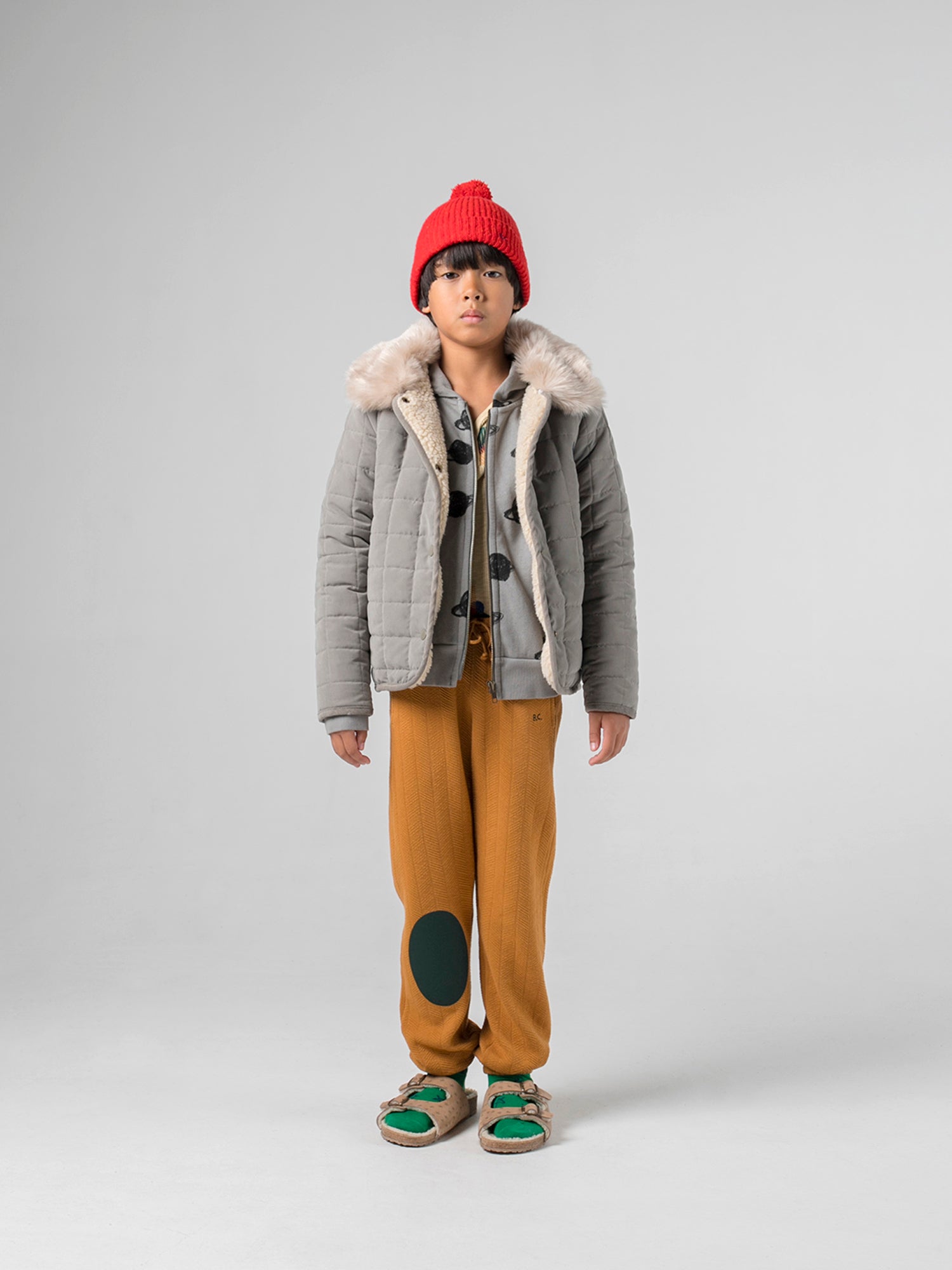 Boys & Girls Grey Volcano Quilted Jacket