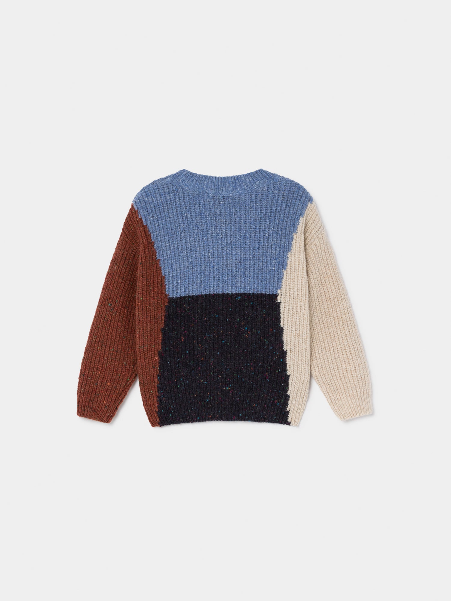 Girls Multicolor Block Sweater