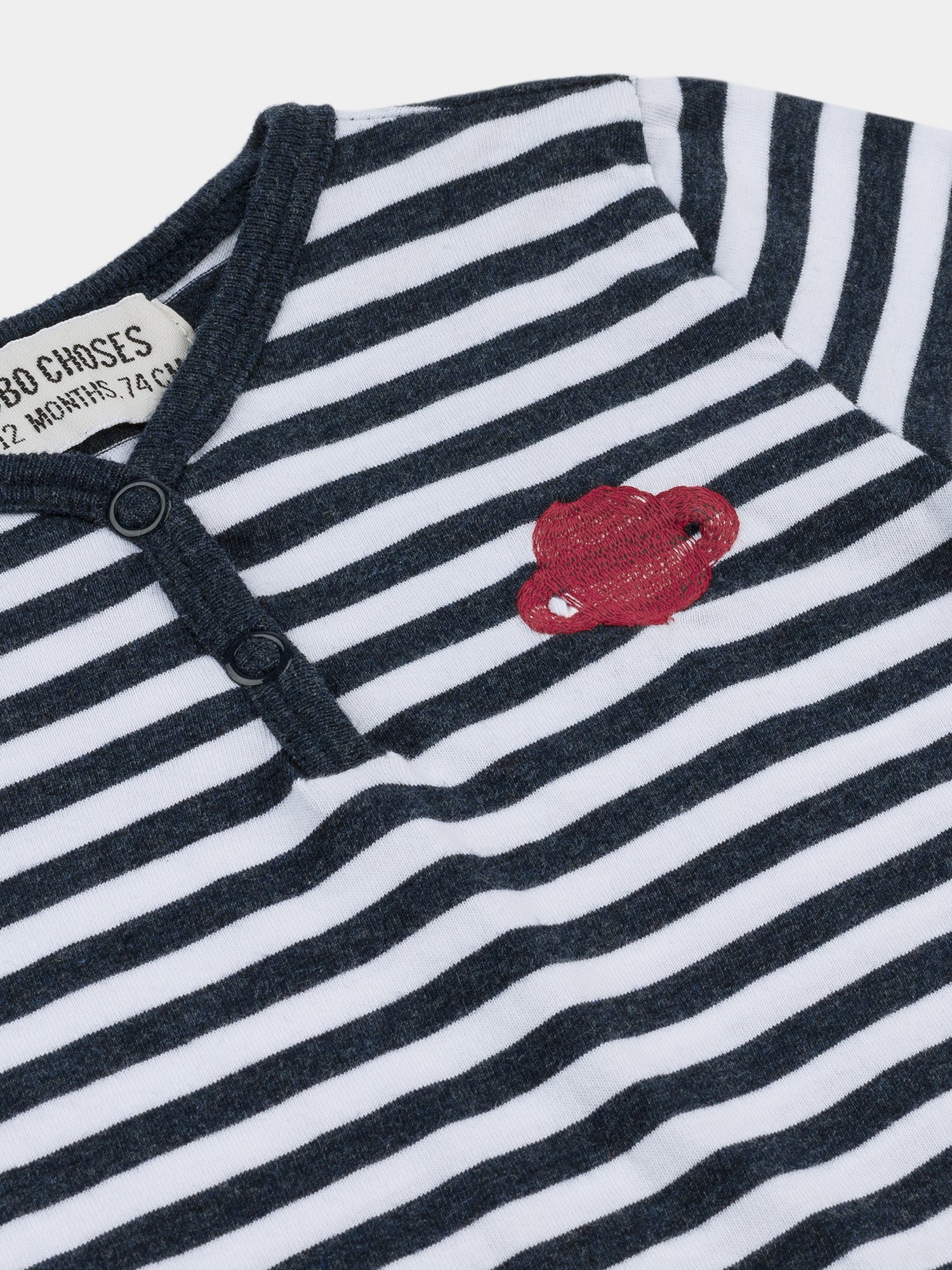 Baby Boys Blue Stripes Long Sleeve Cotton T-Shirt