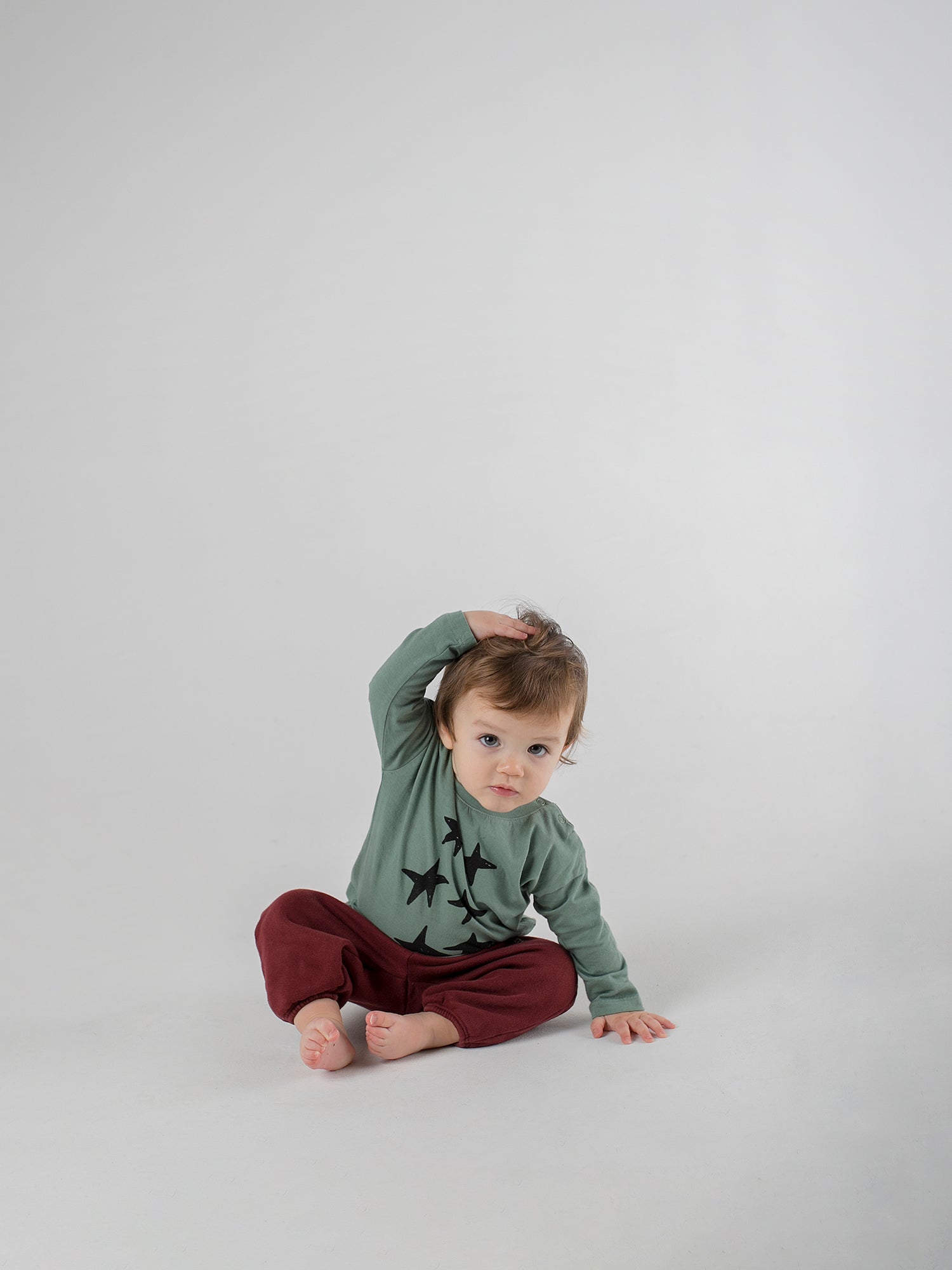 Baby Boys Red Cotton Trousers