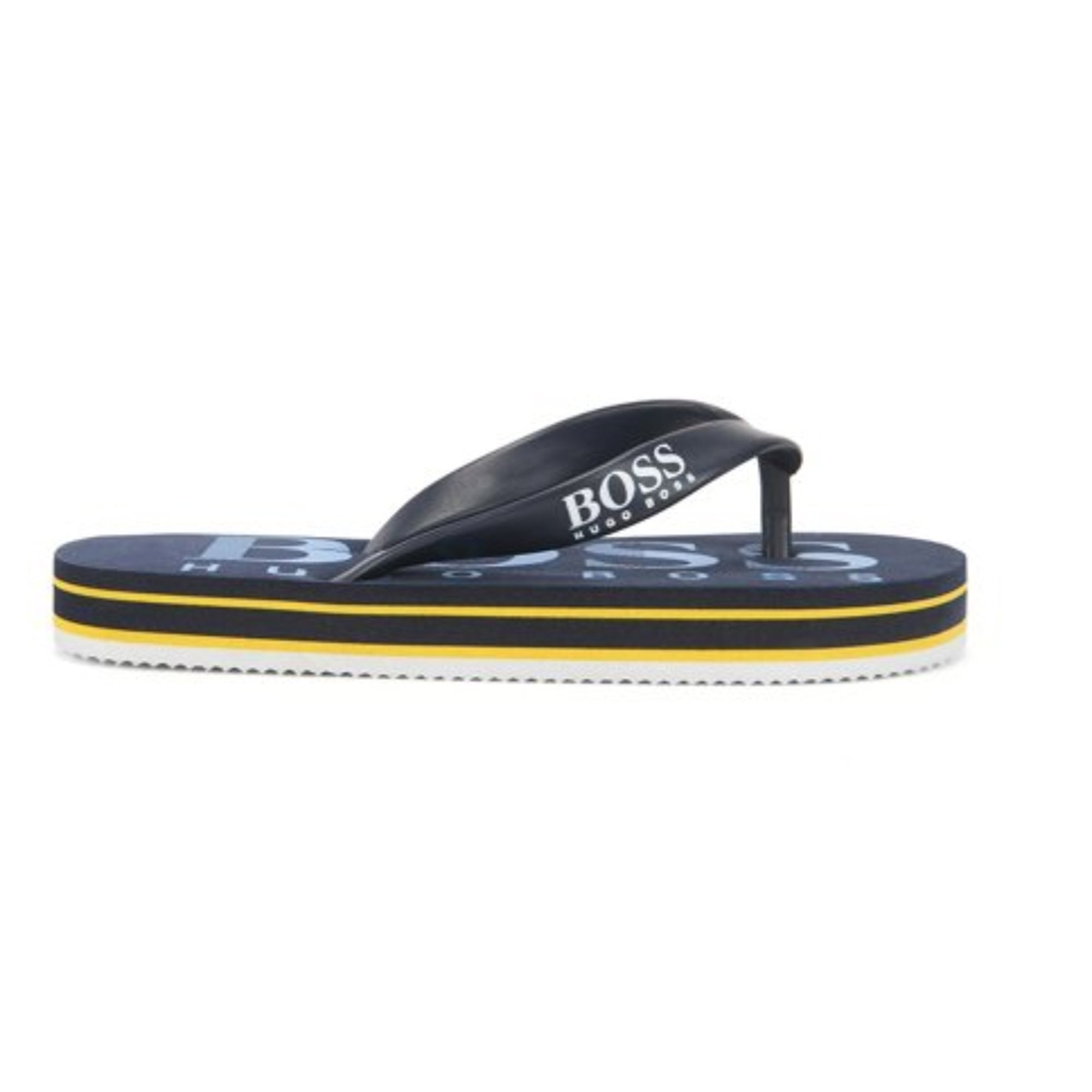 Boys Logo Printed Navy Flip Flops