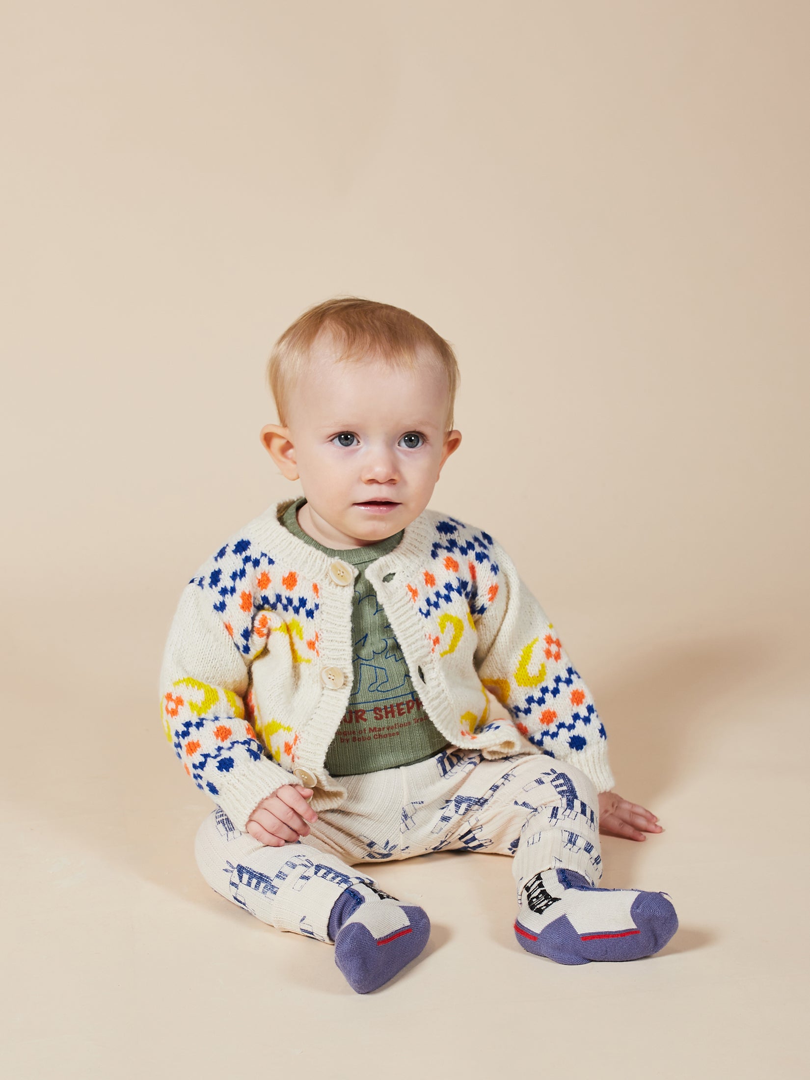 Baby Boys Brown Rice Cardigan