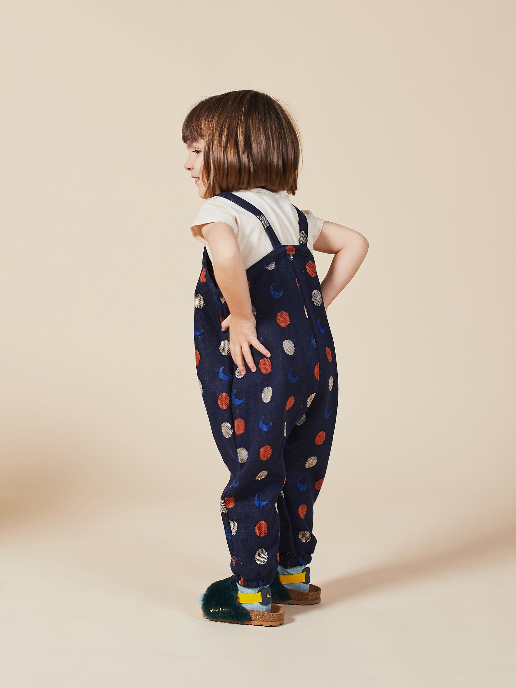 Baby Boys Midnight Navy Knitted Jacquard Overall