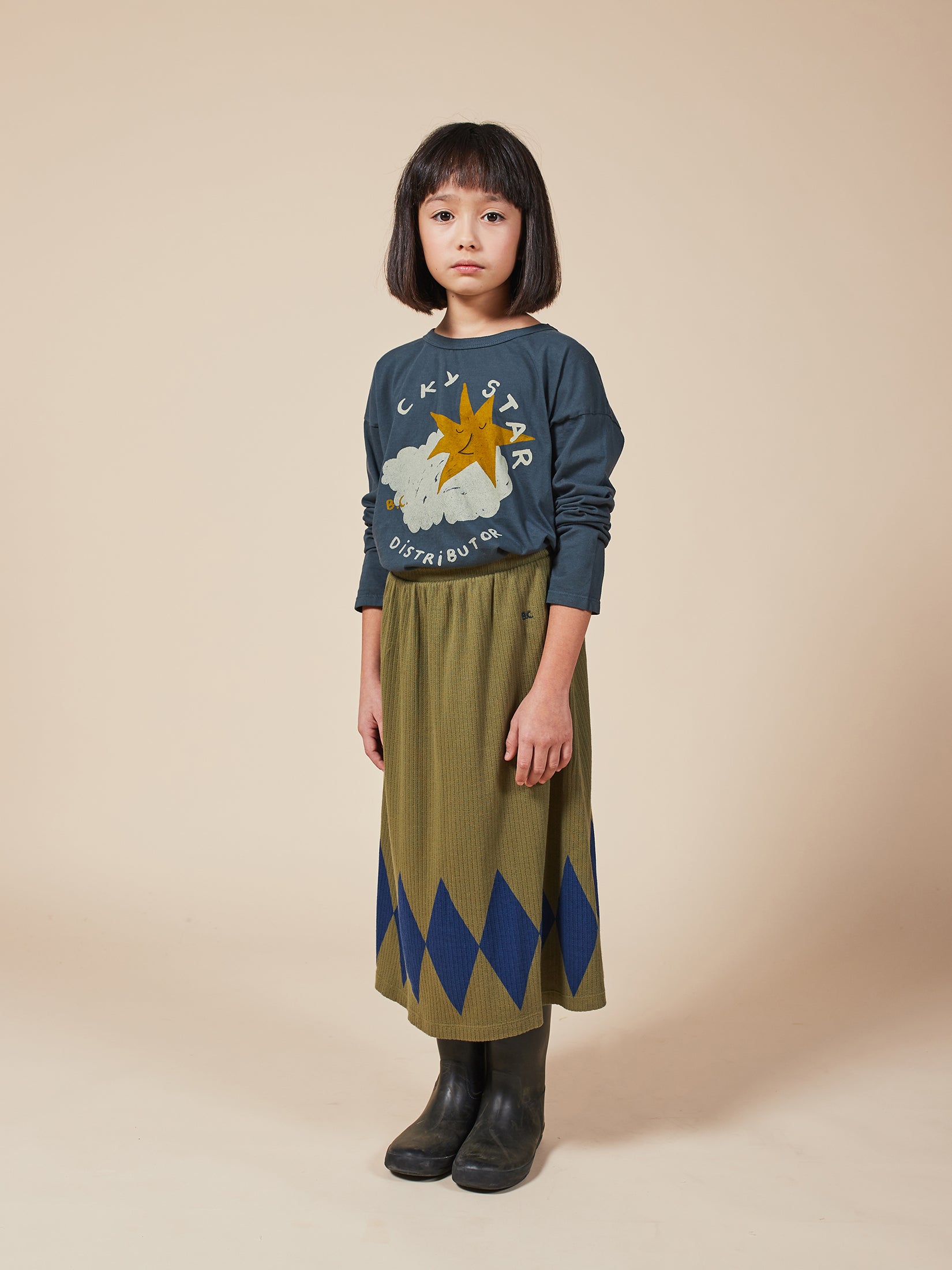 Boys Midnight Navy Lucky Star Organic Cotton T-Shirt