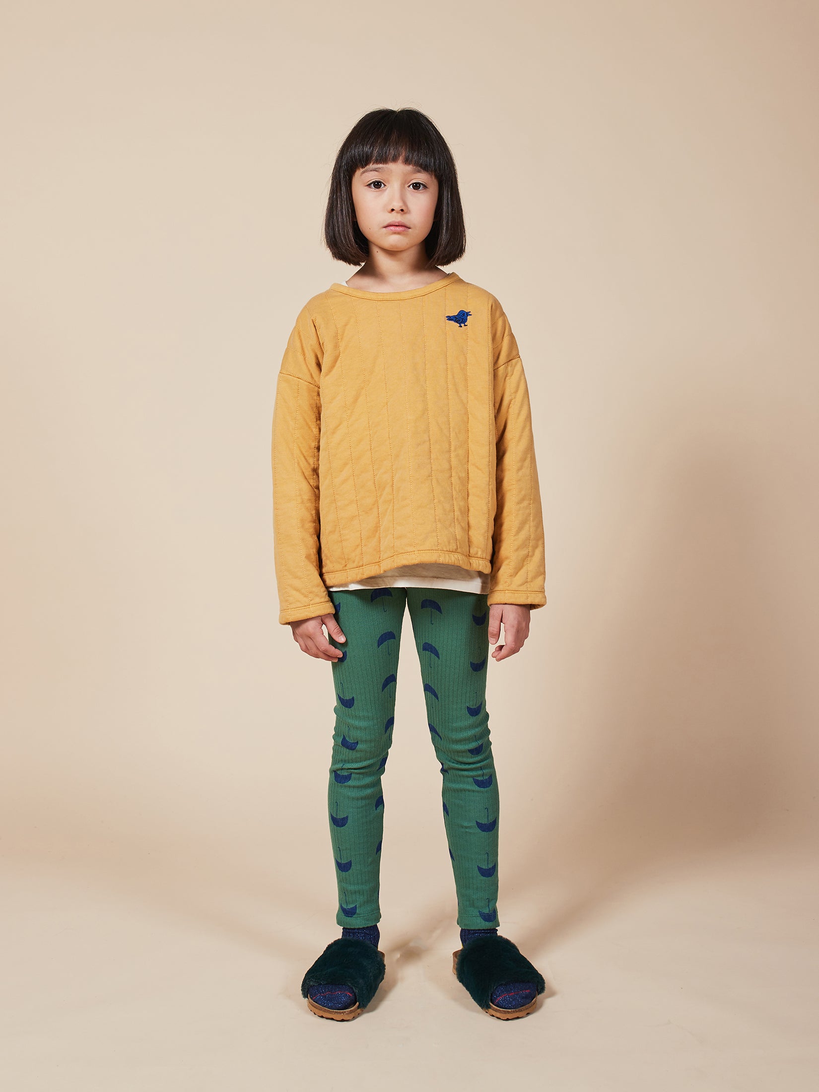 Boys Sunflower Bird Organic Cotton Sweatshirt