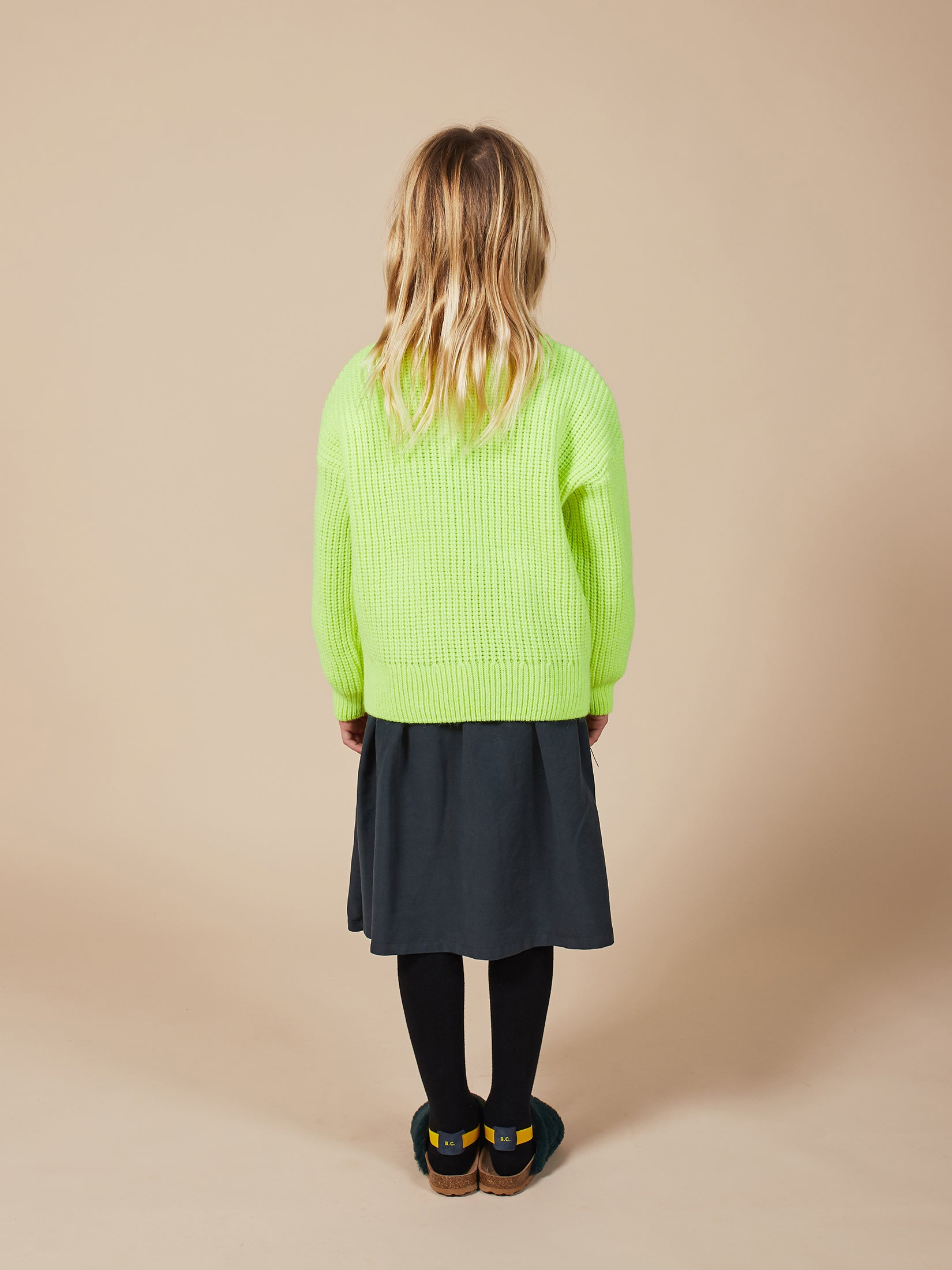 Boys & Girls Electric Yellow Cat Jumper