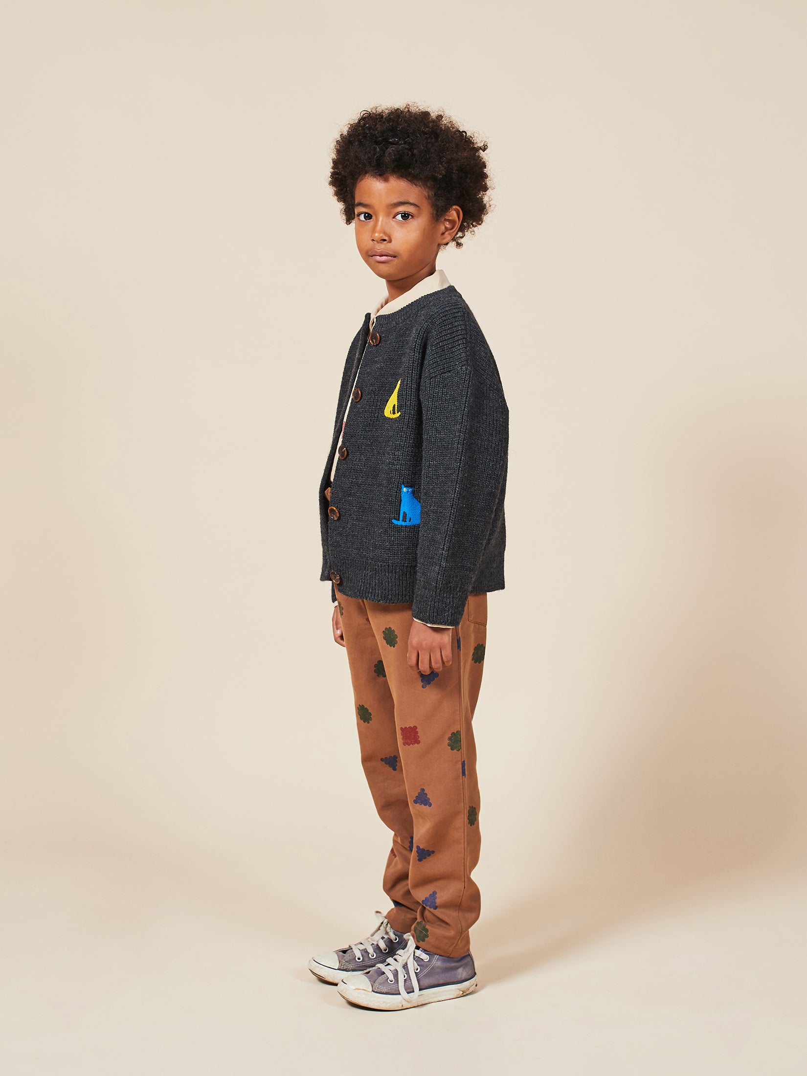Boys & Girls Midnight Navy Cats Cardigans