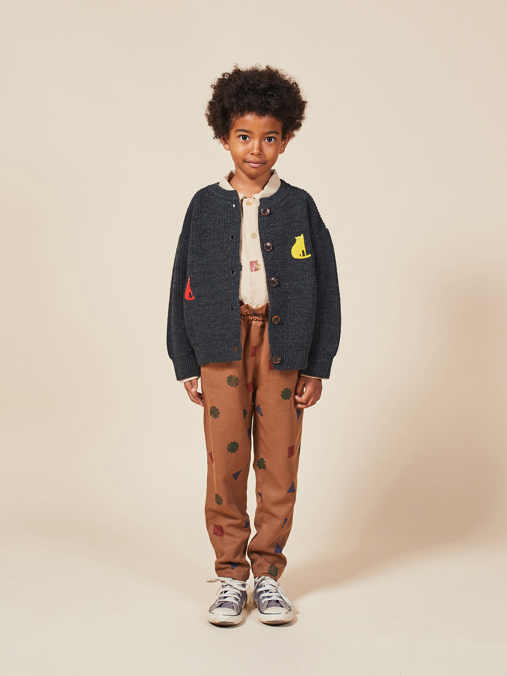 Boys & Girls Midnight Navy Cats Cardigans