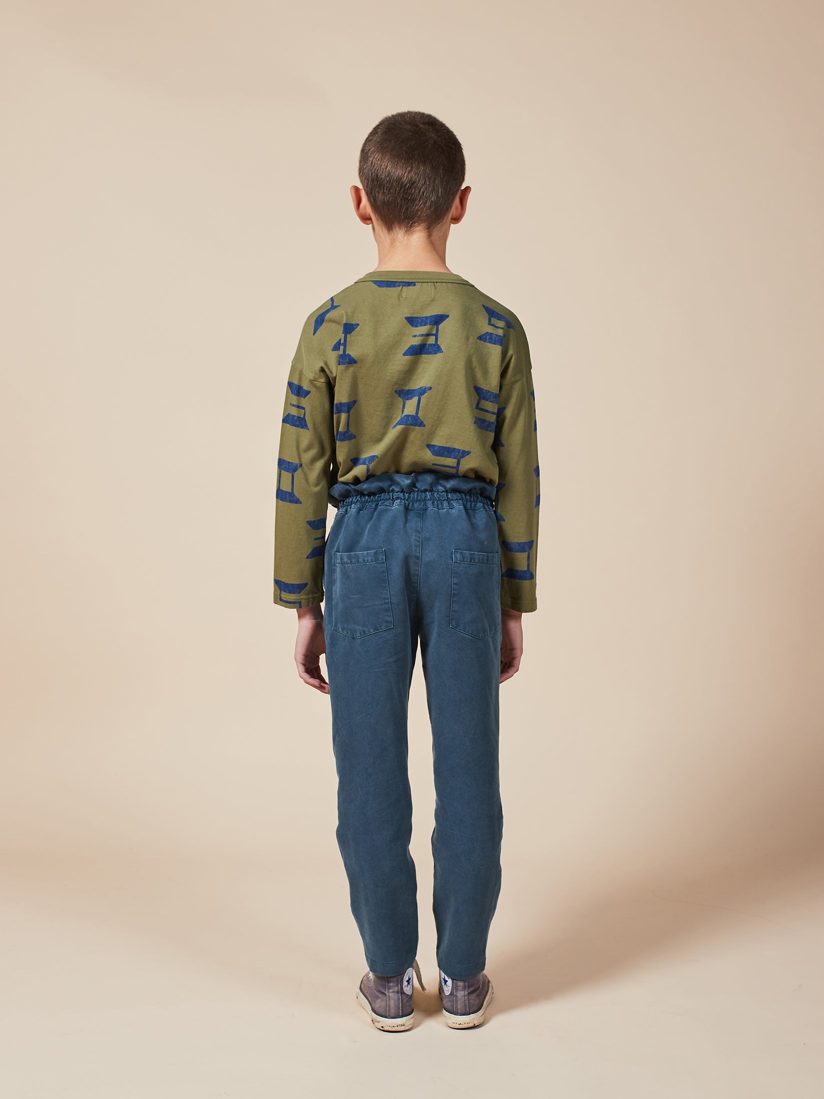 Boys & Girls Atlantic Deep Bird Embroidery Woven Pants