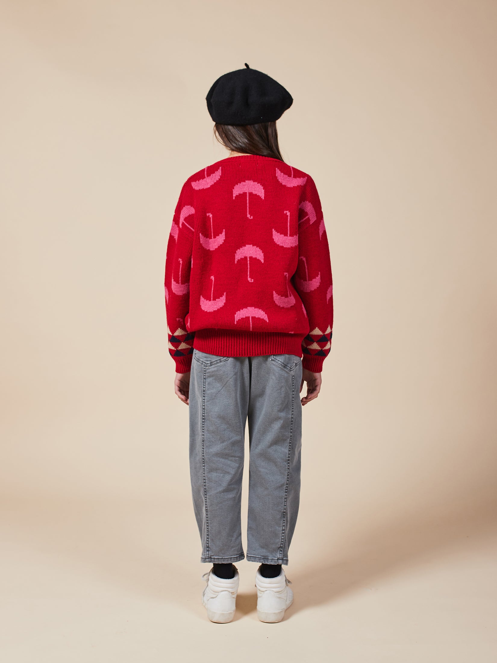 Boys & Girls Grey Multicolor Denim Trousers