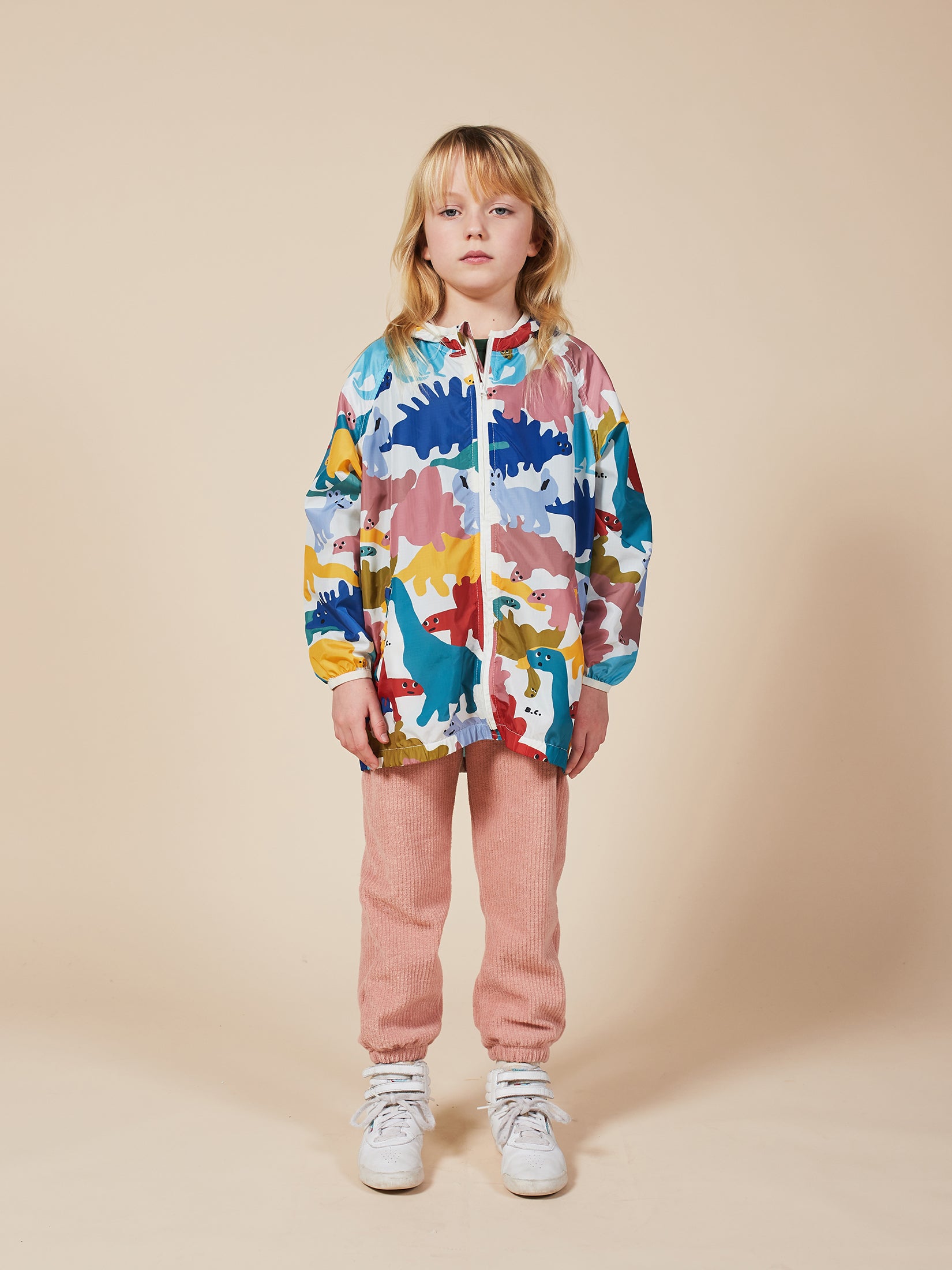 Boys & Girls Brown Rice Dinos All Over Rain Jacket