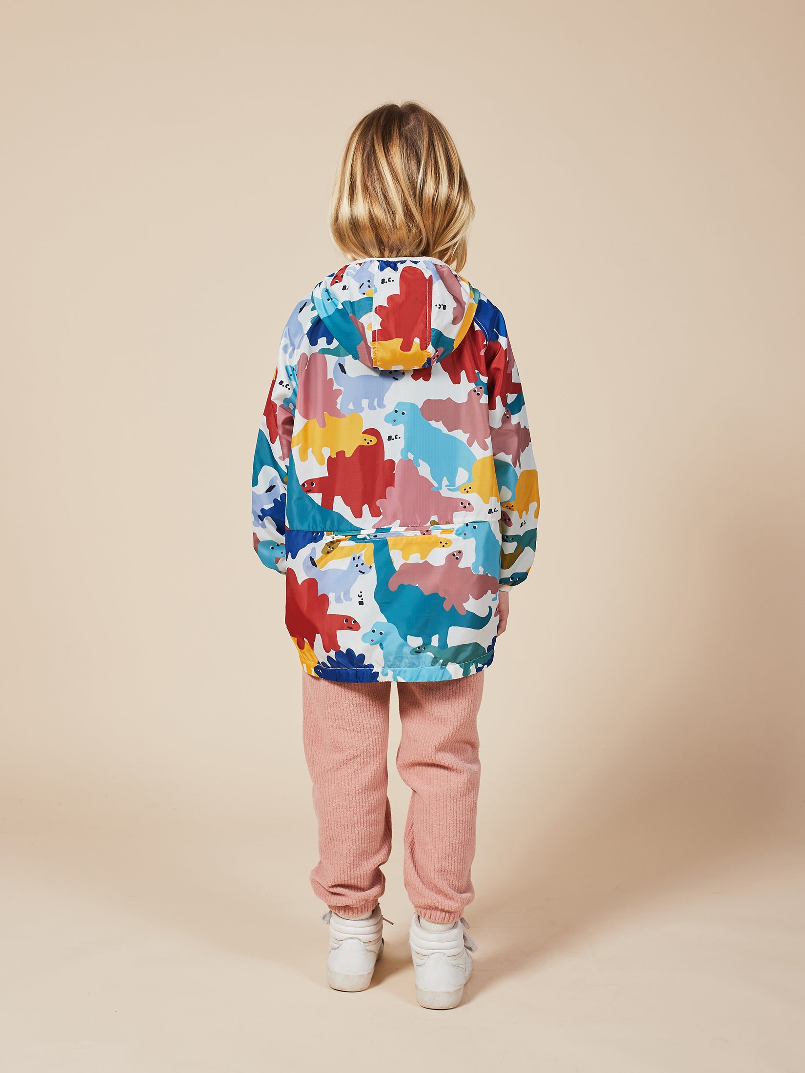 Boys & Girls Brown Rice Dinos All Over Rain Jacket