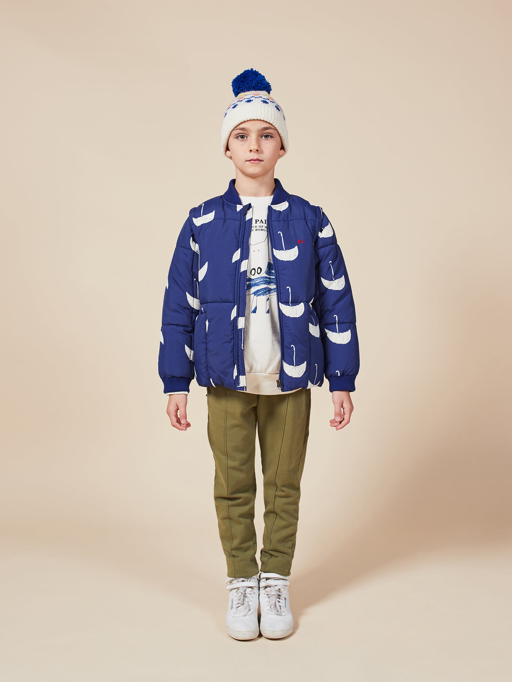 Boys Forever Blue Umbrella Padded Jacket