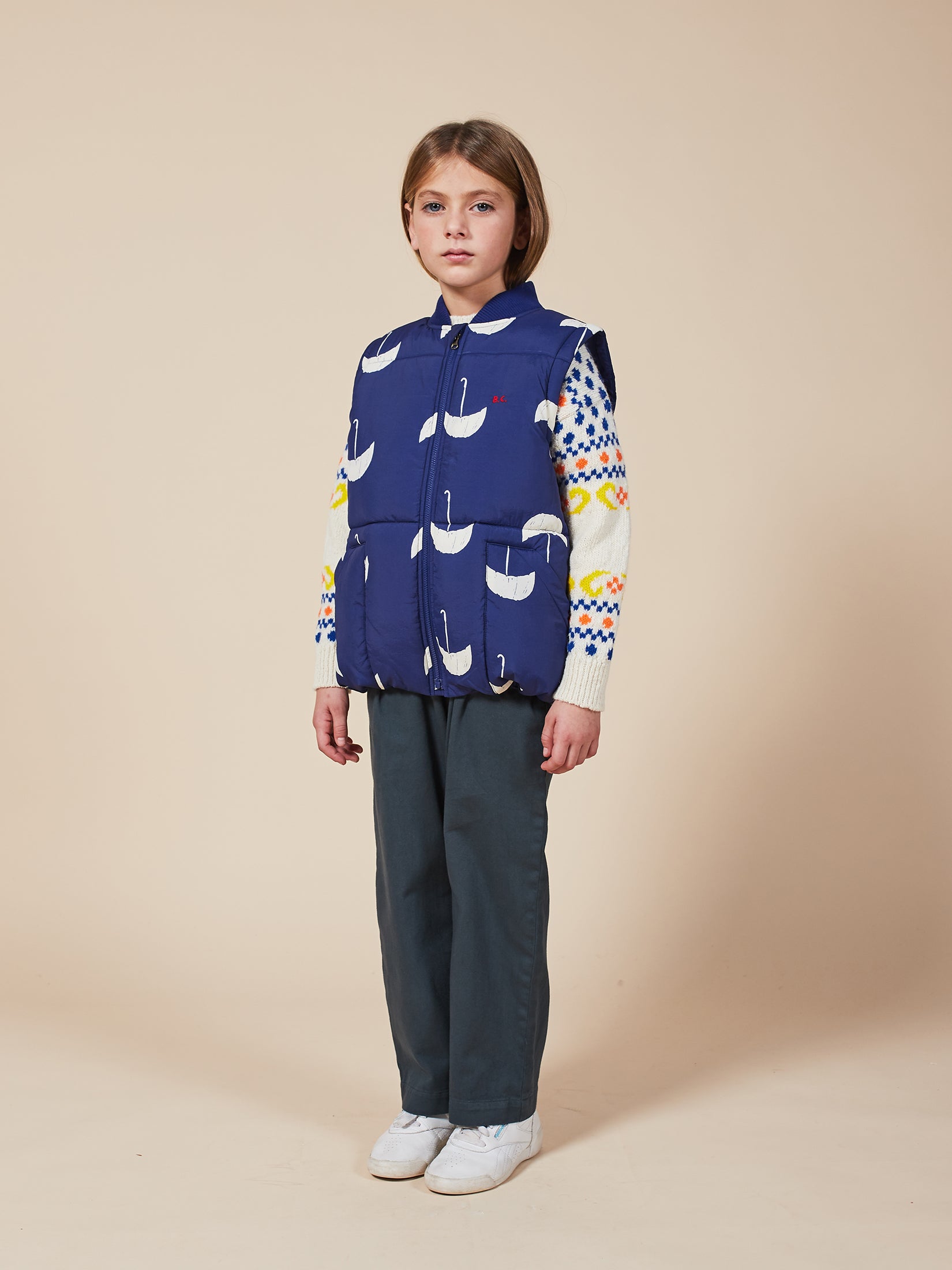 Boys Forever Blue Umbrella Padded Jacket
