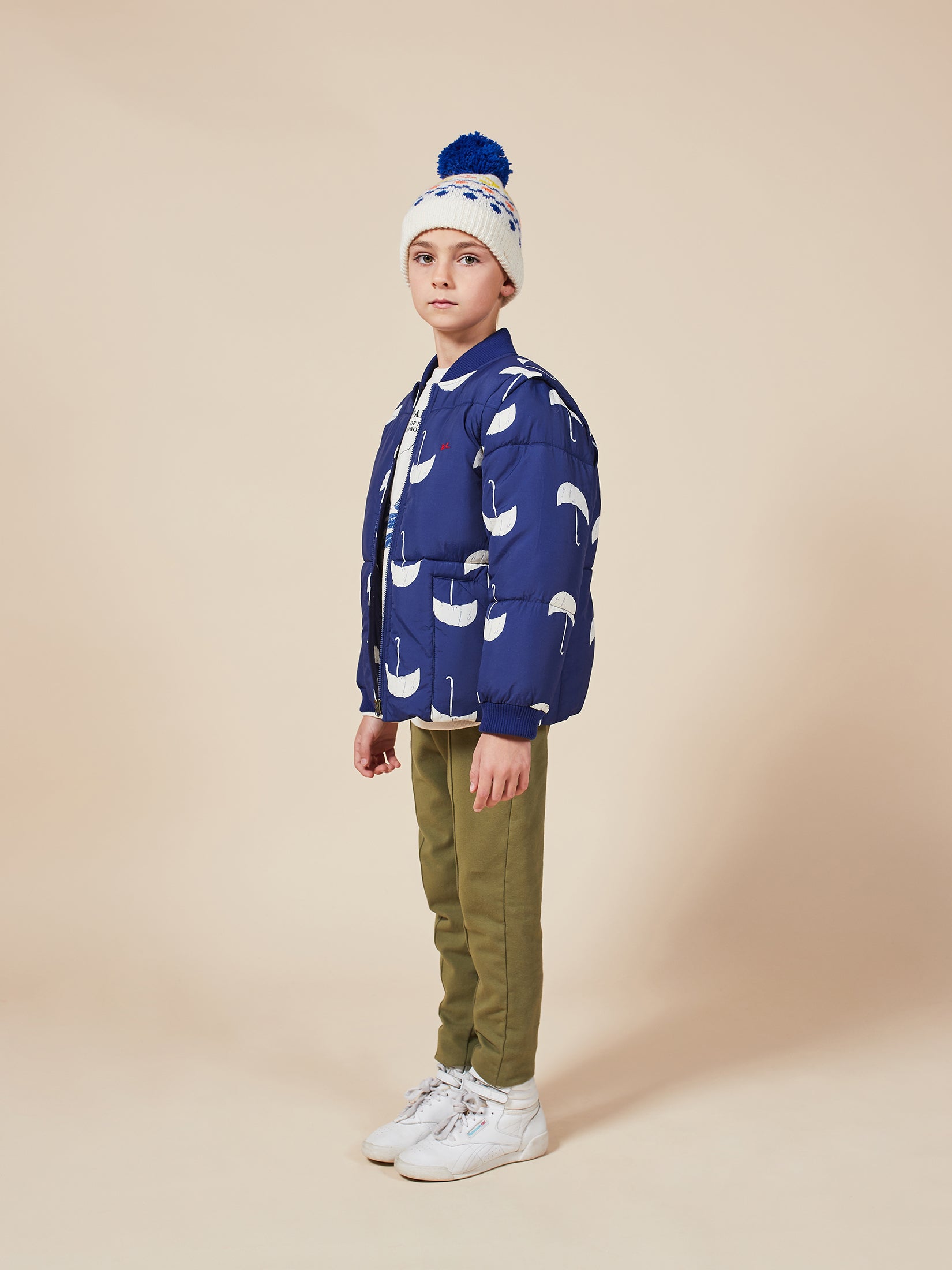 Boys Forever Blue Umbrella Padded Jacket