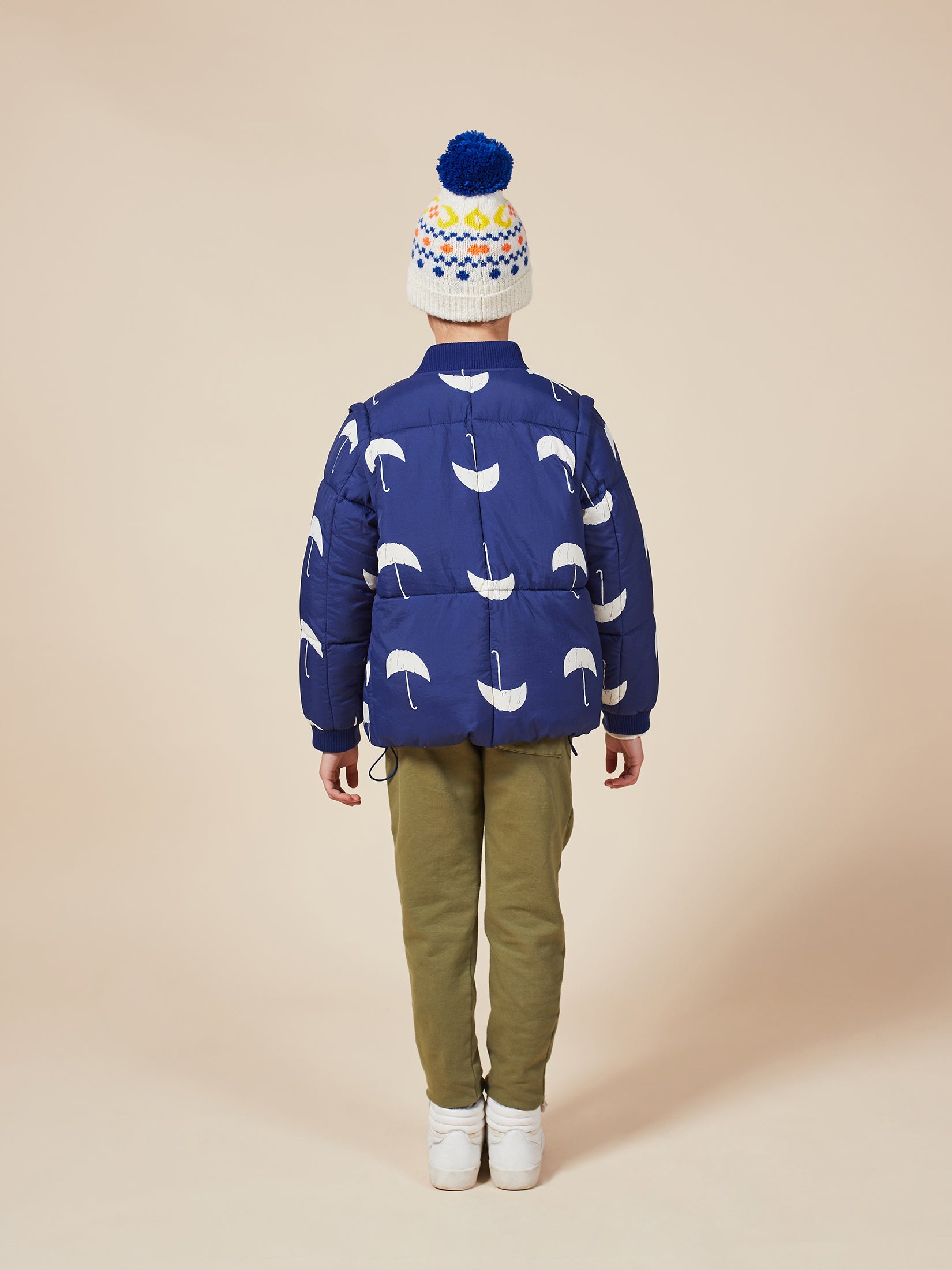 Boys Forever Blue Umbrella Padded Jacket
