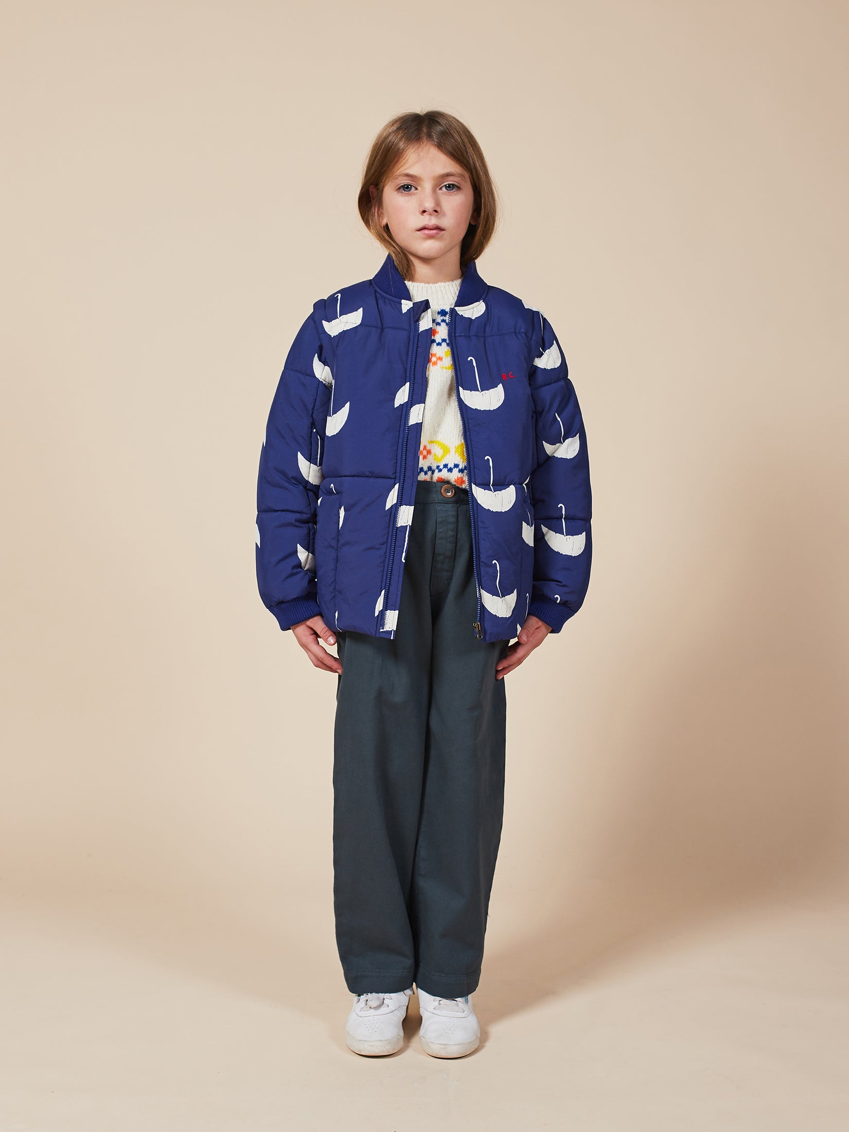 Boys Forever Blue Umbrella Padded Jacket