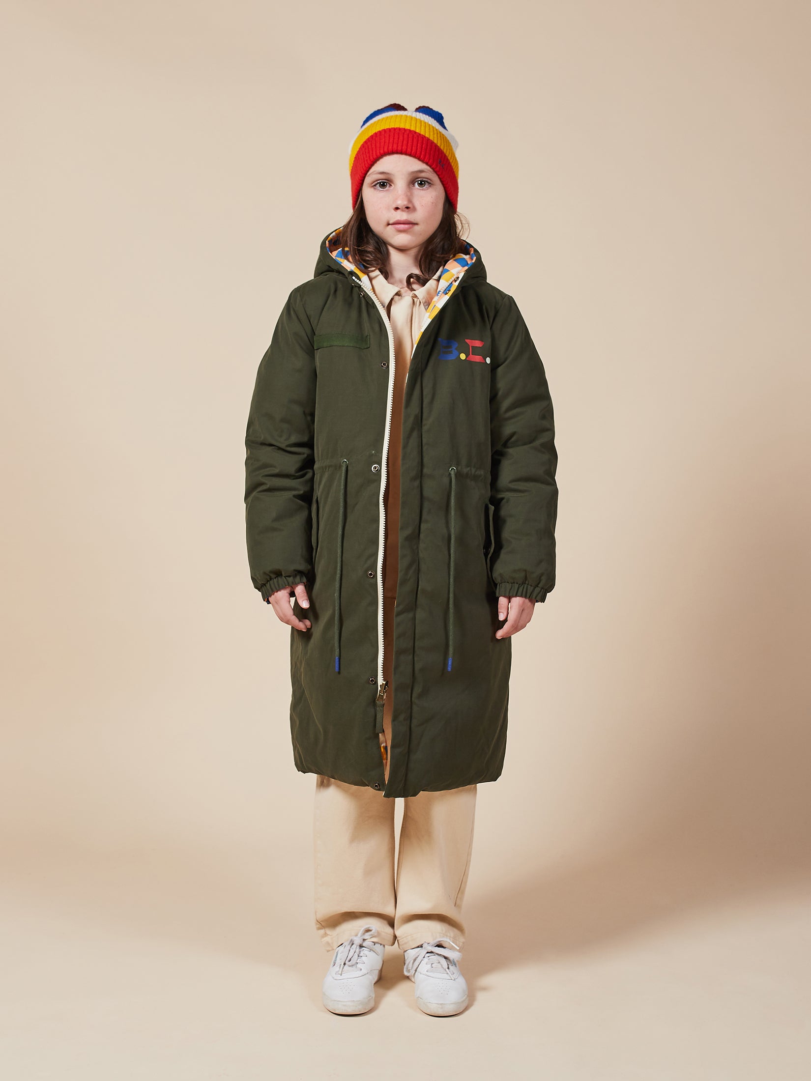 Boys & Girls Greener Pastures Reversible Checker Parka