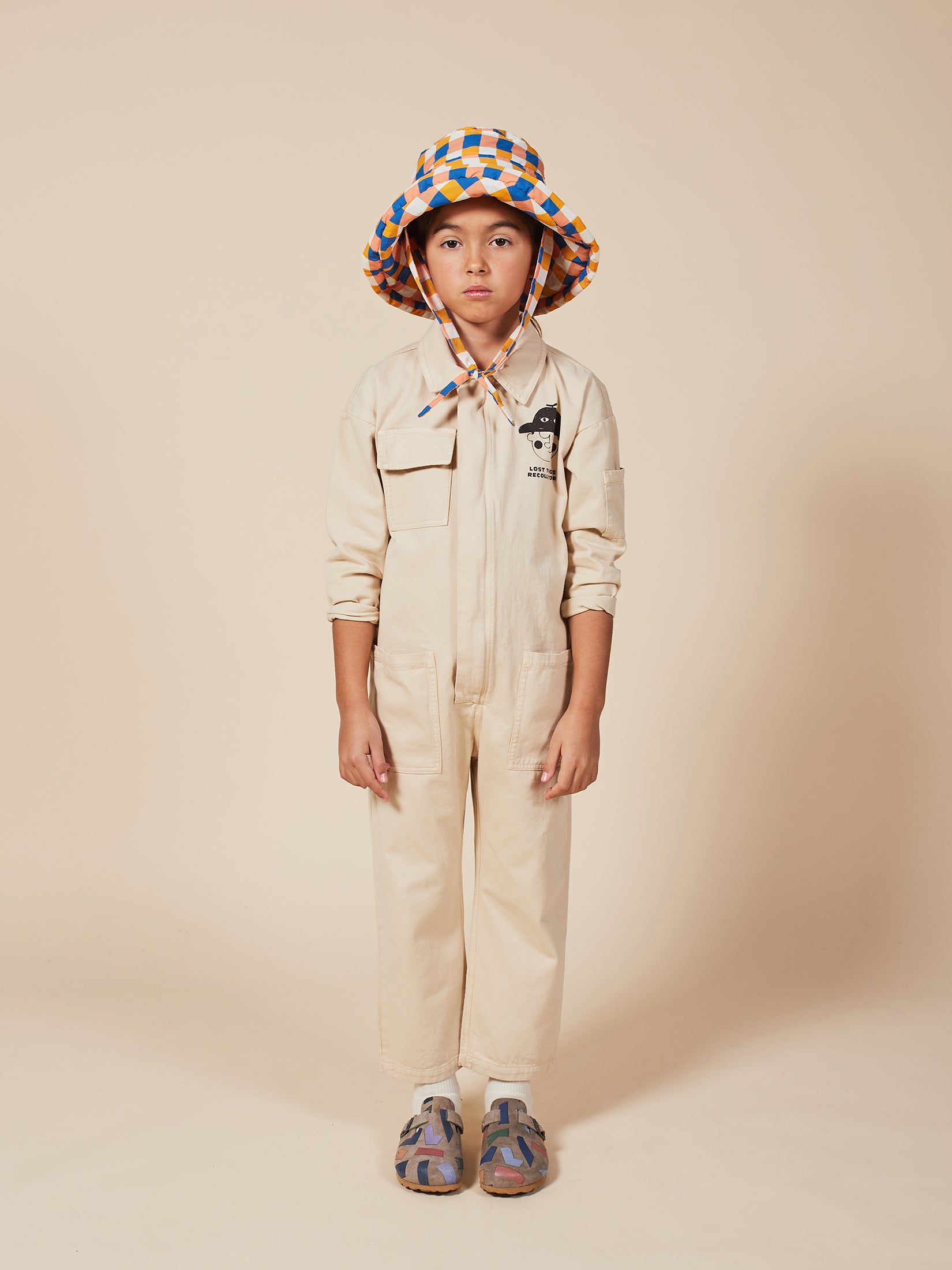 Boys & Girls Electrec Blue Checker Hat