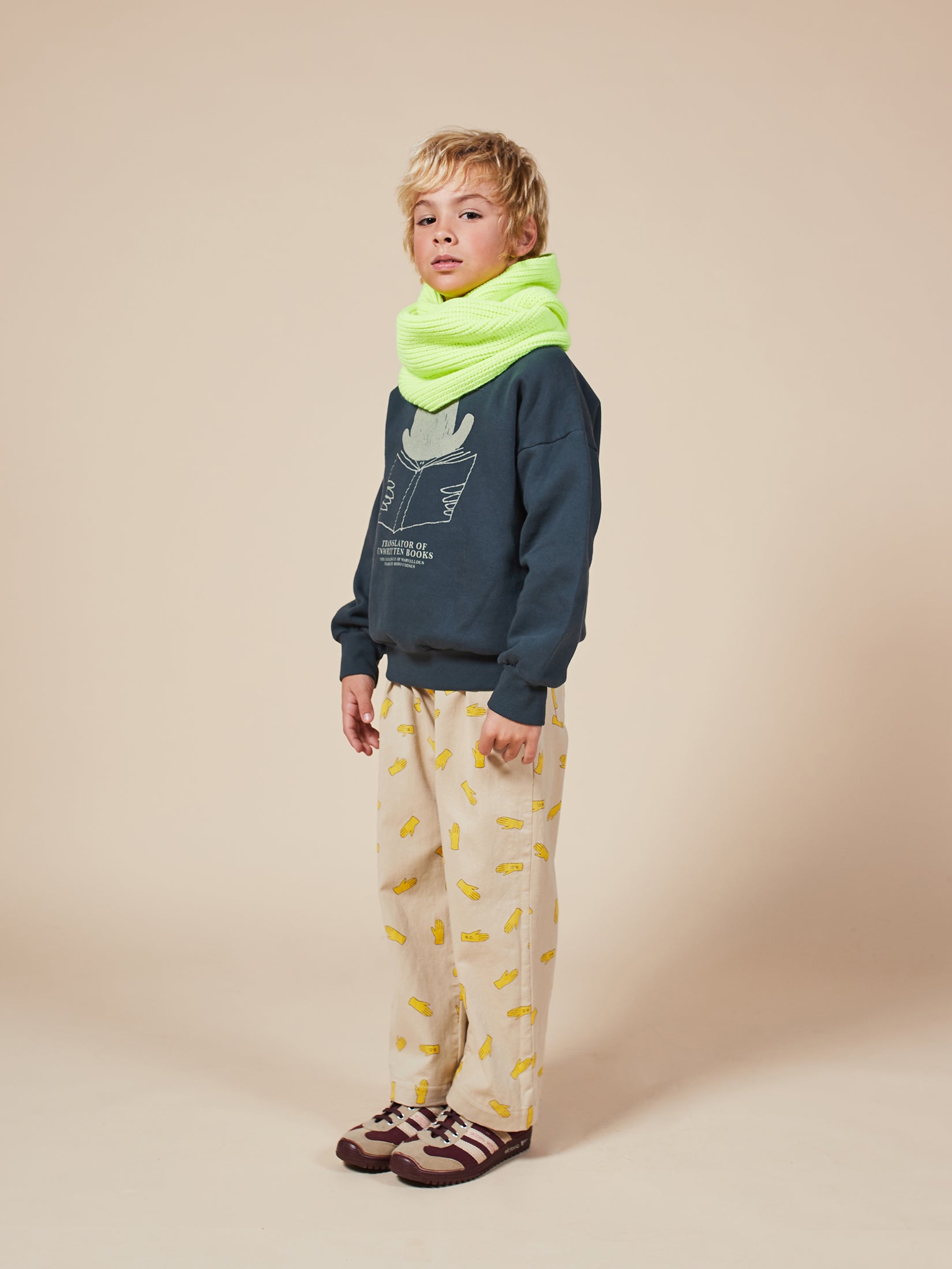 Boys & Girls Electric Yellow Logo Neck Warmer
