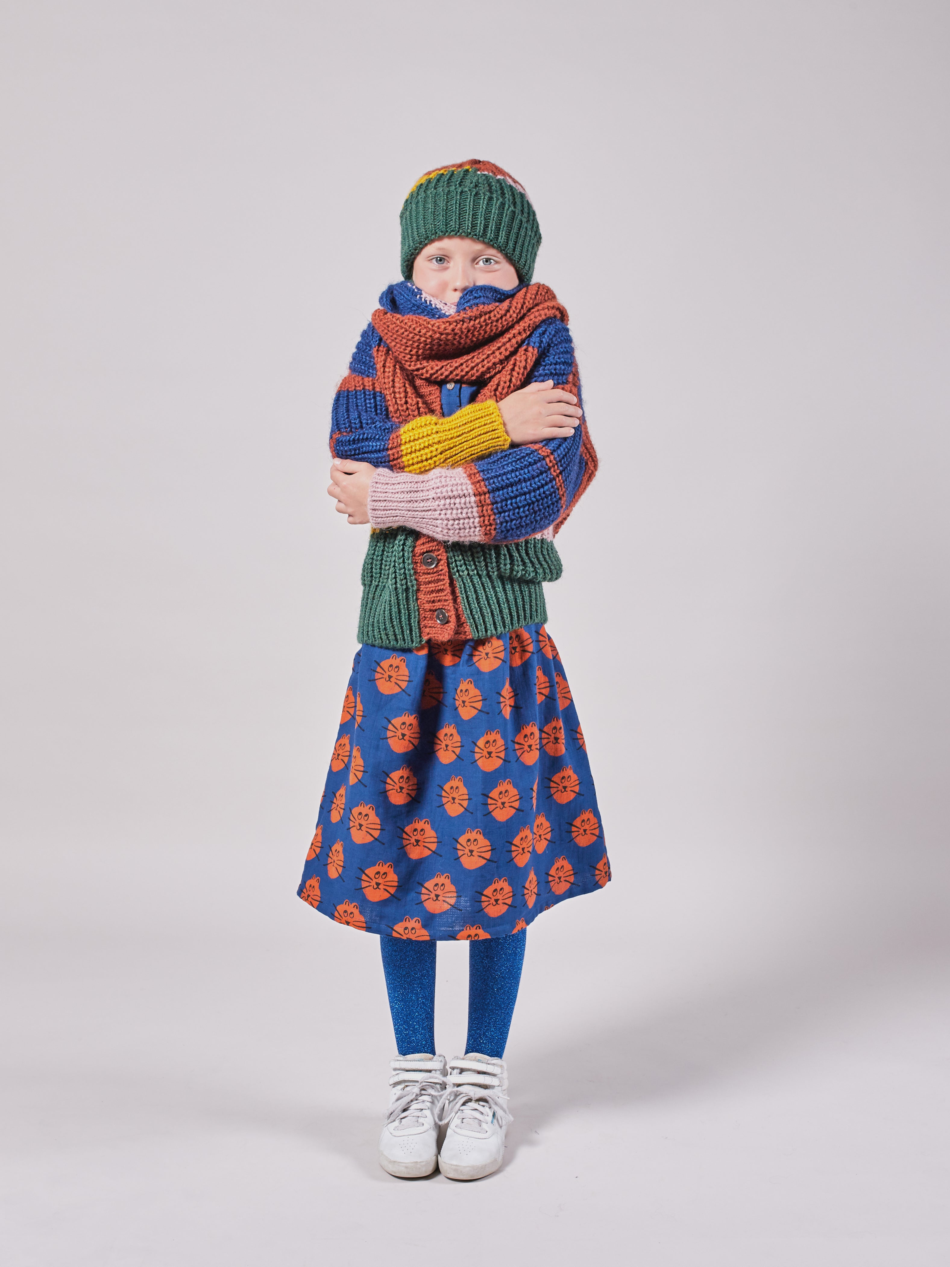 Robe Fille imprimé chat Twilight Blue