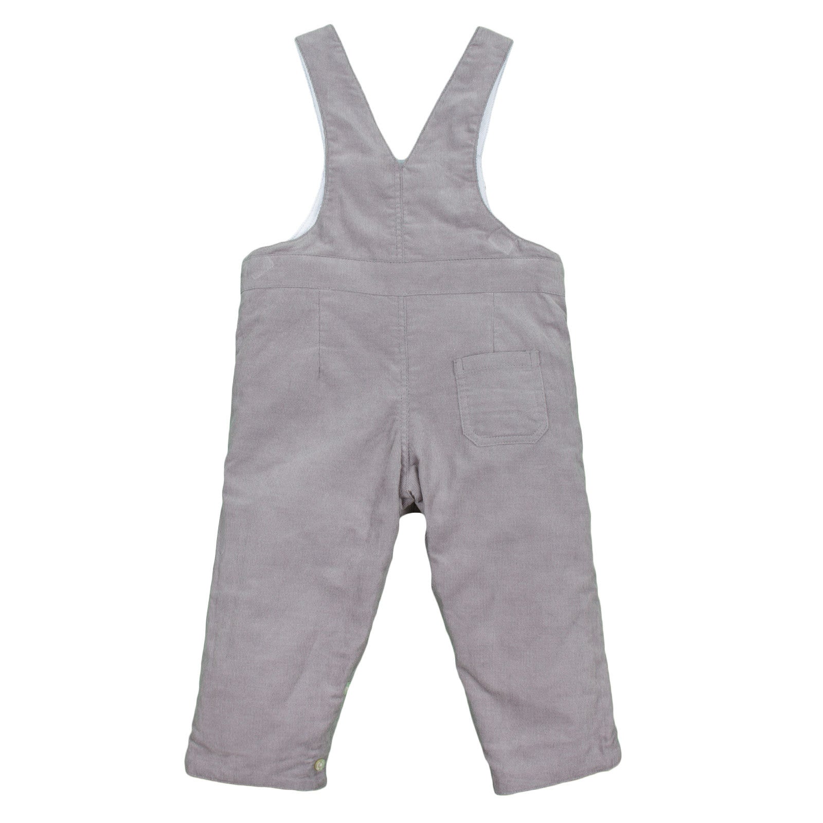 Baby Boys White Cotton Dungarees With Pockets - CÉMAROSE | Children's Fashion Store - 4