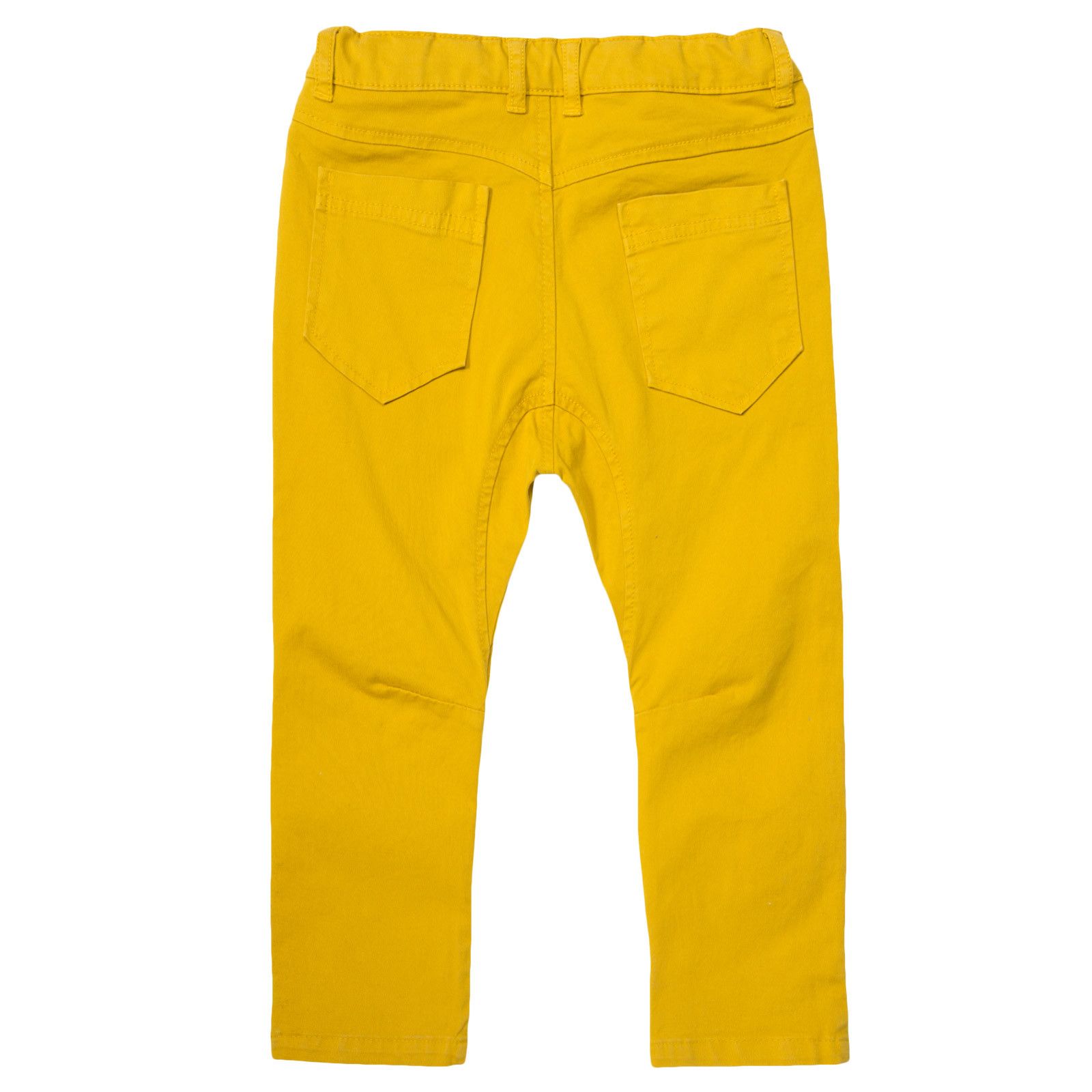 Boys Yellow Slim Fit Cotton Trousers - CÉMAROSE | Children's Fashion Store - 2