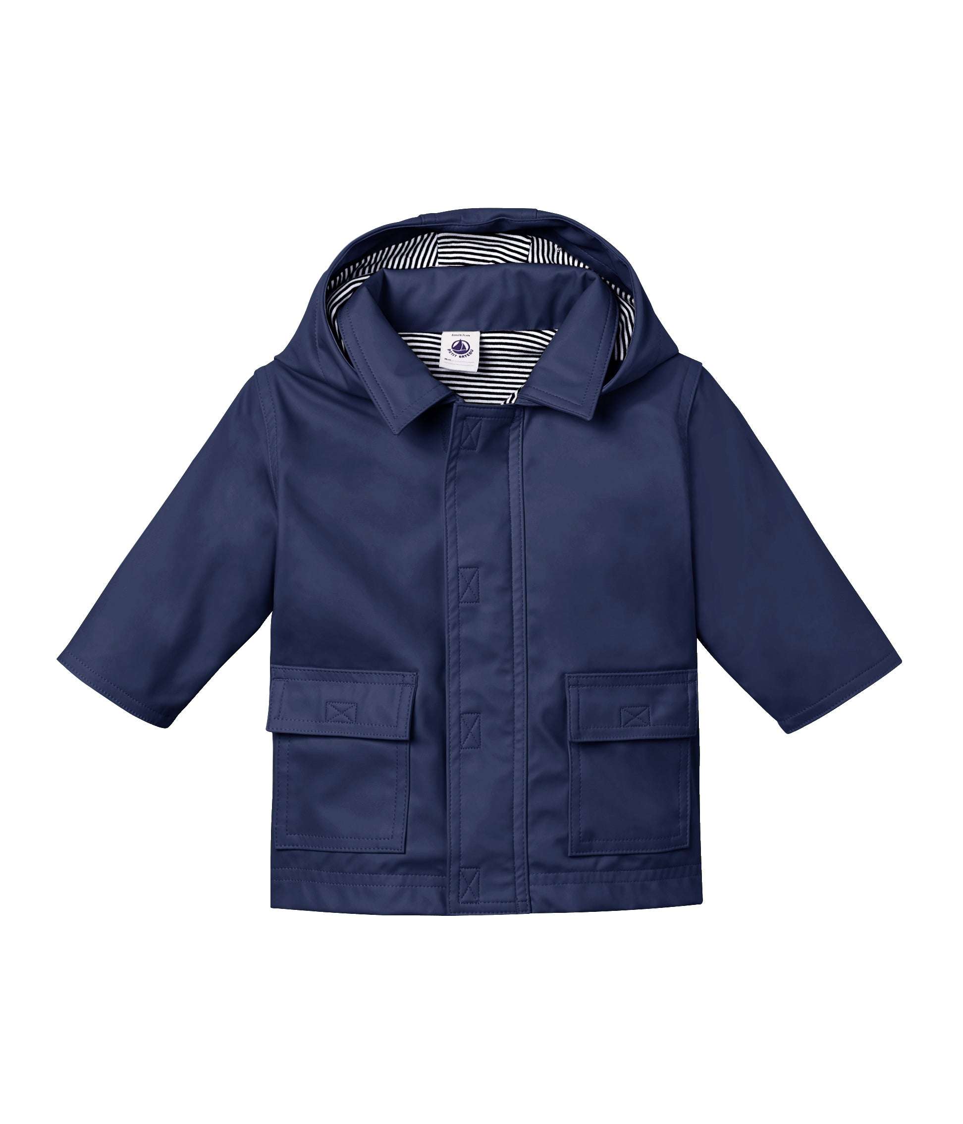 Baby Boys & Girls Navy Hooded Coat