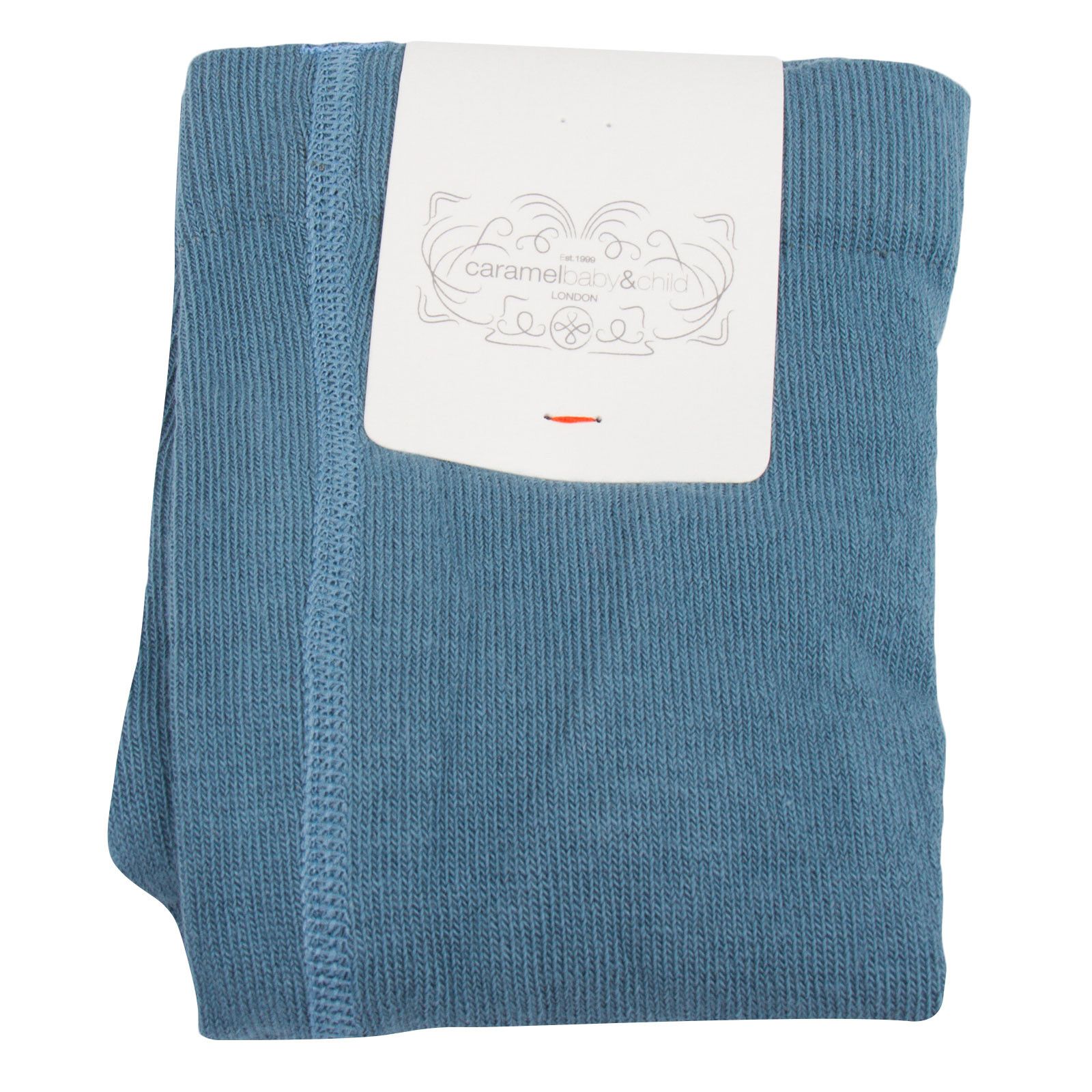 Baby Girls Blue Knitted Ribbed Tights - CÉMAROSE | Children's Fashion Store - 2