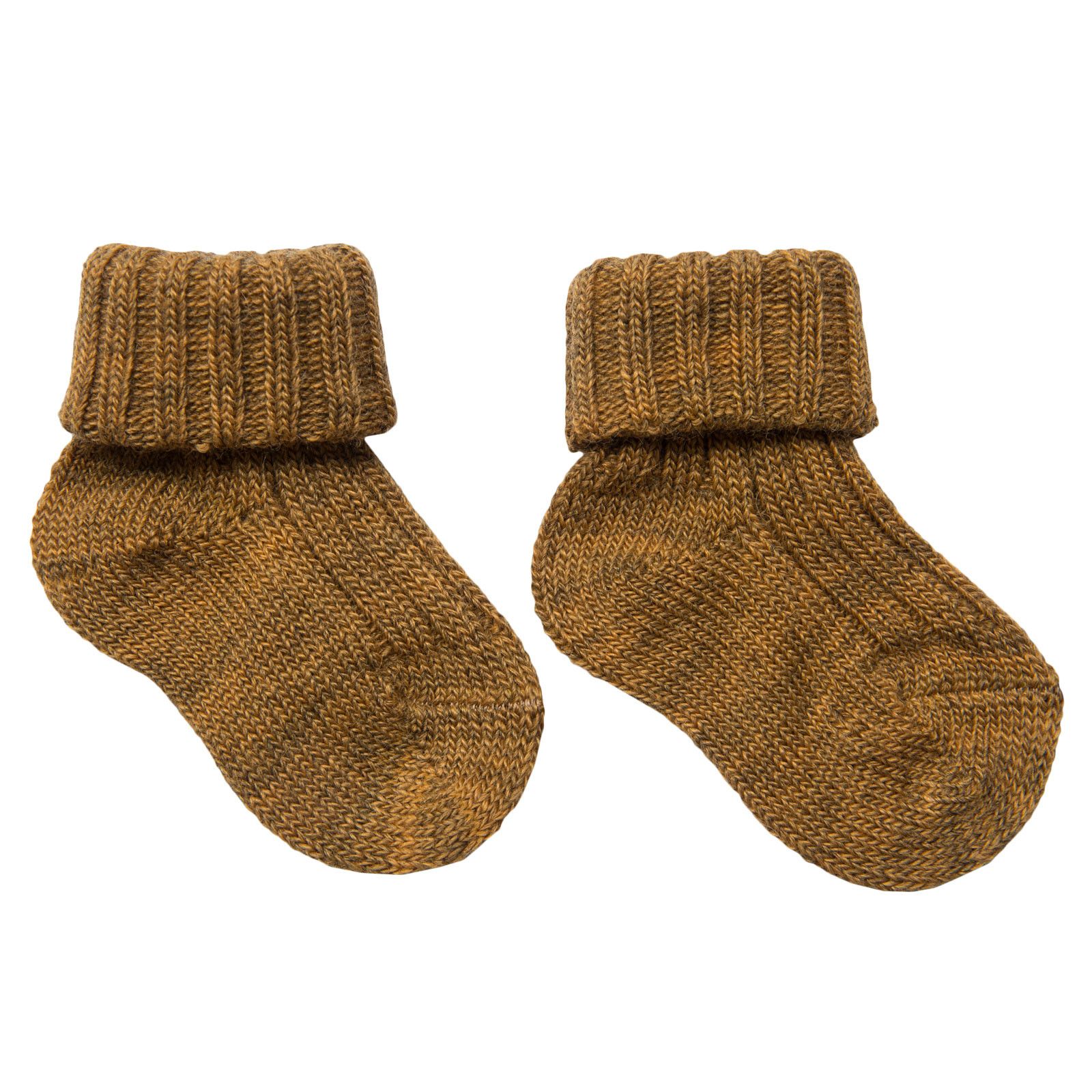 Baby Brown Knitted Low Socks - CÉMAROSE | Children's Fashion Store - 1