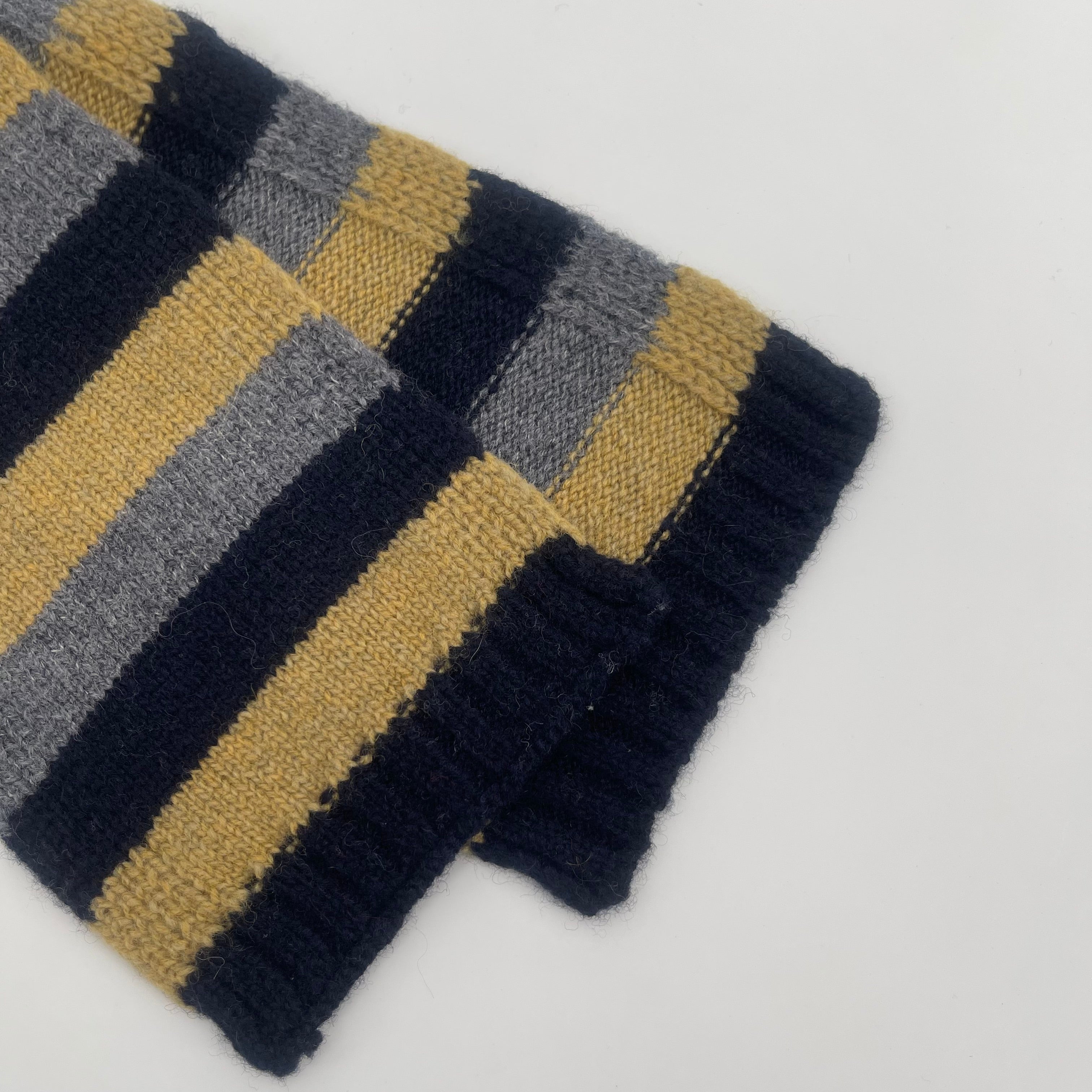 Baby Boys & Girls Grey Stripes Wool Scarf