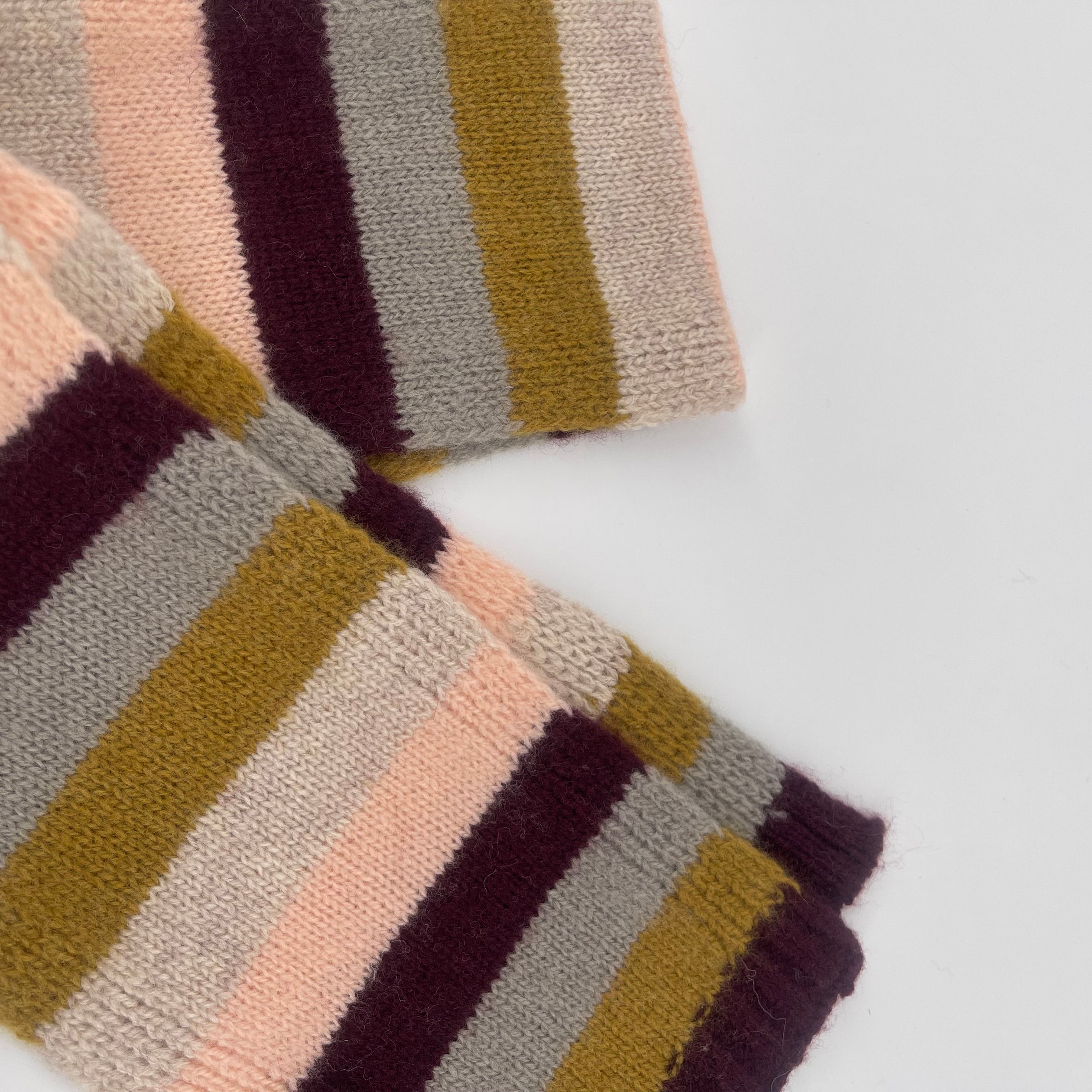 Baby Boys & Girls Pink Stripes Wool Scarf