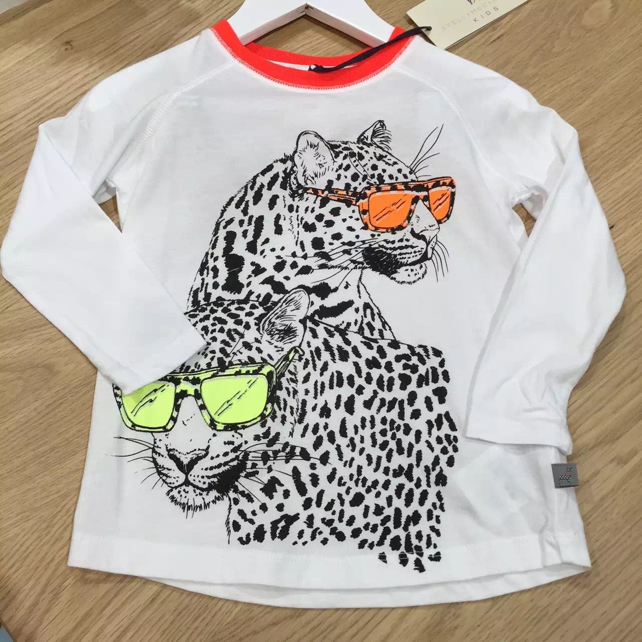 Billy Baby Grey T-Shirts With Leopard Trims - CÉMAROSE | Children's Fashion Store