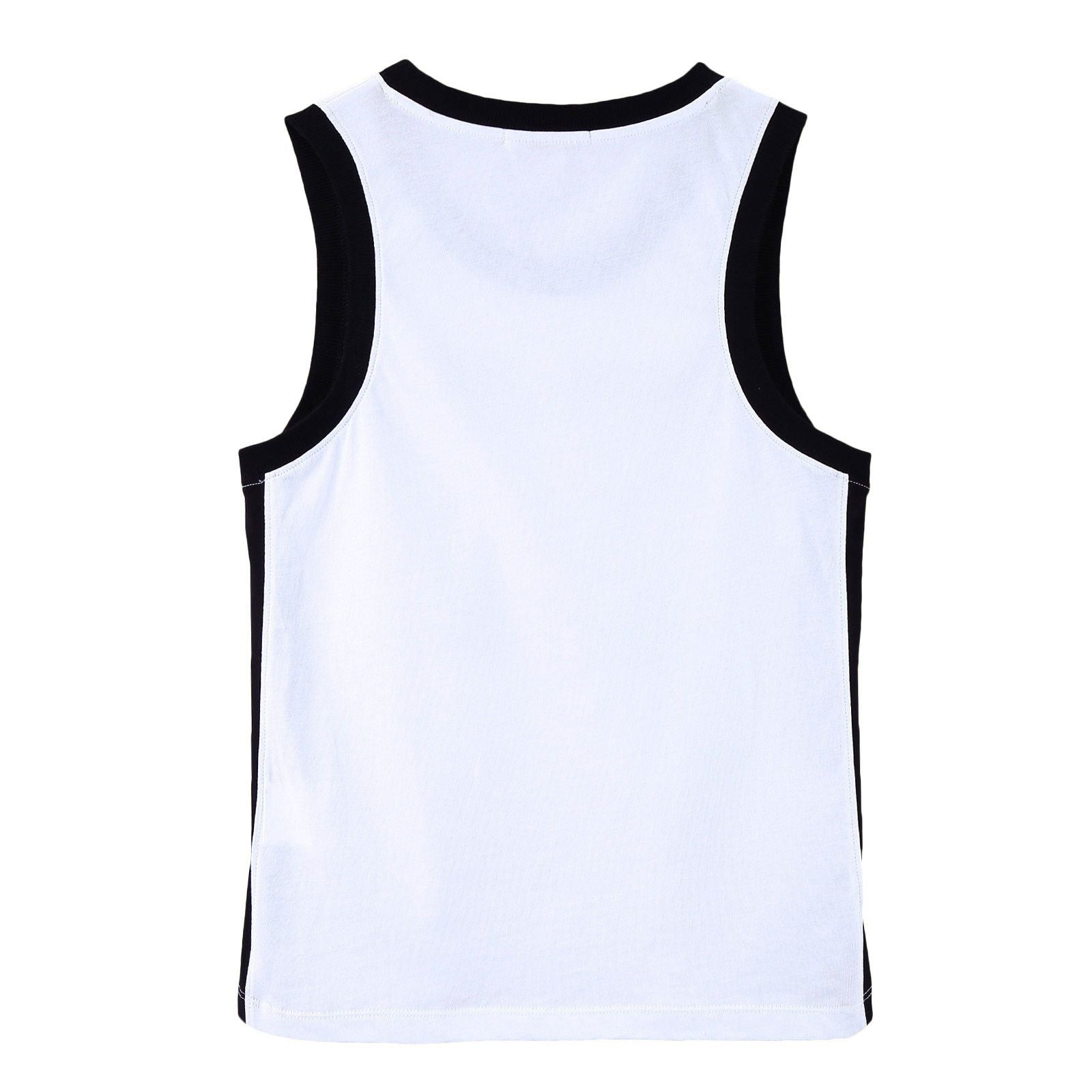 Boys White Cotton Jersey Vest With '77' Print Logo - CÉMAROSE | Children's Fashion Store - 2
