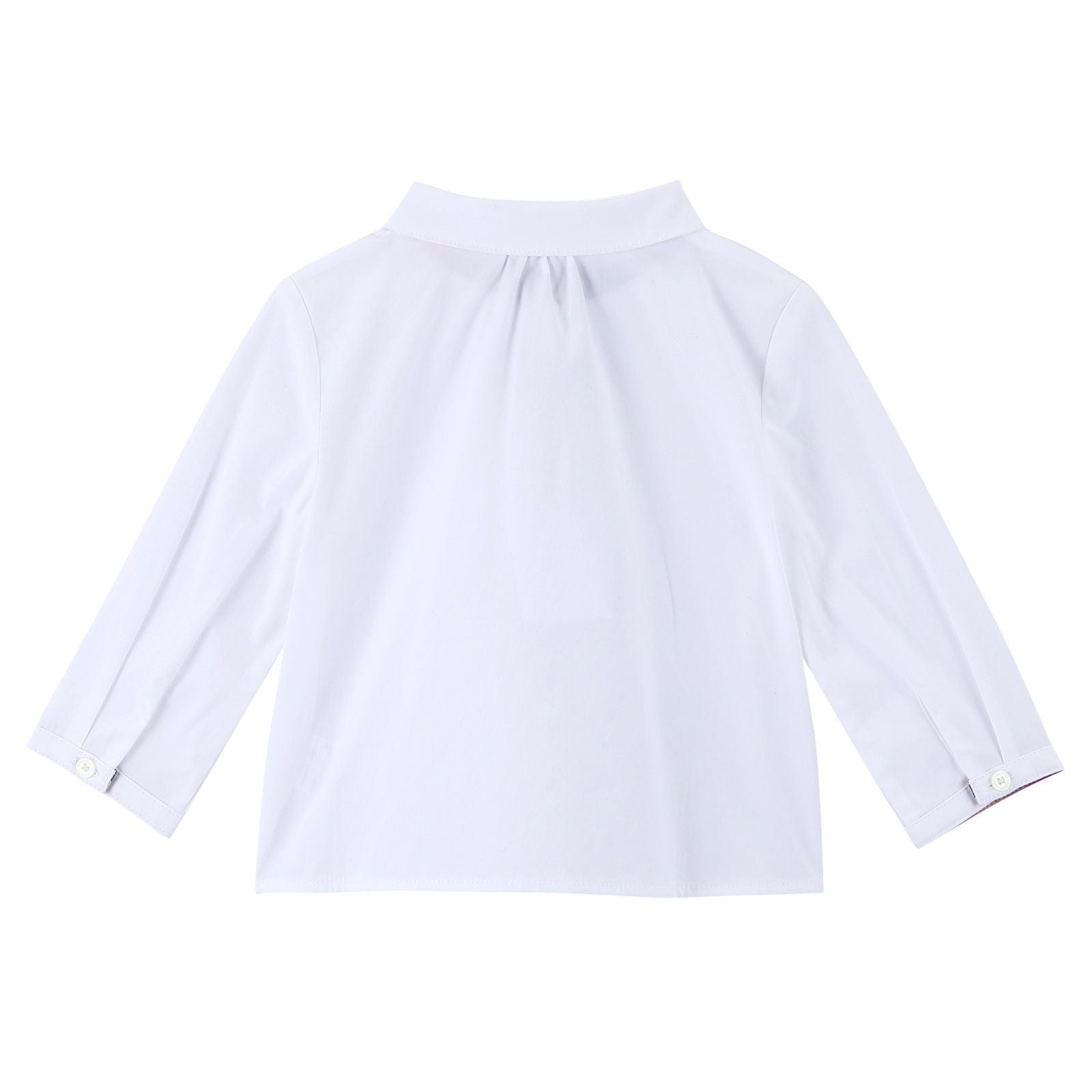 Baby Girls White Cotton Shirts With Embroidered Trims - CÉMAROSE | Children's Fashion Store - 2