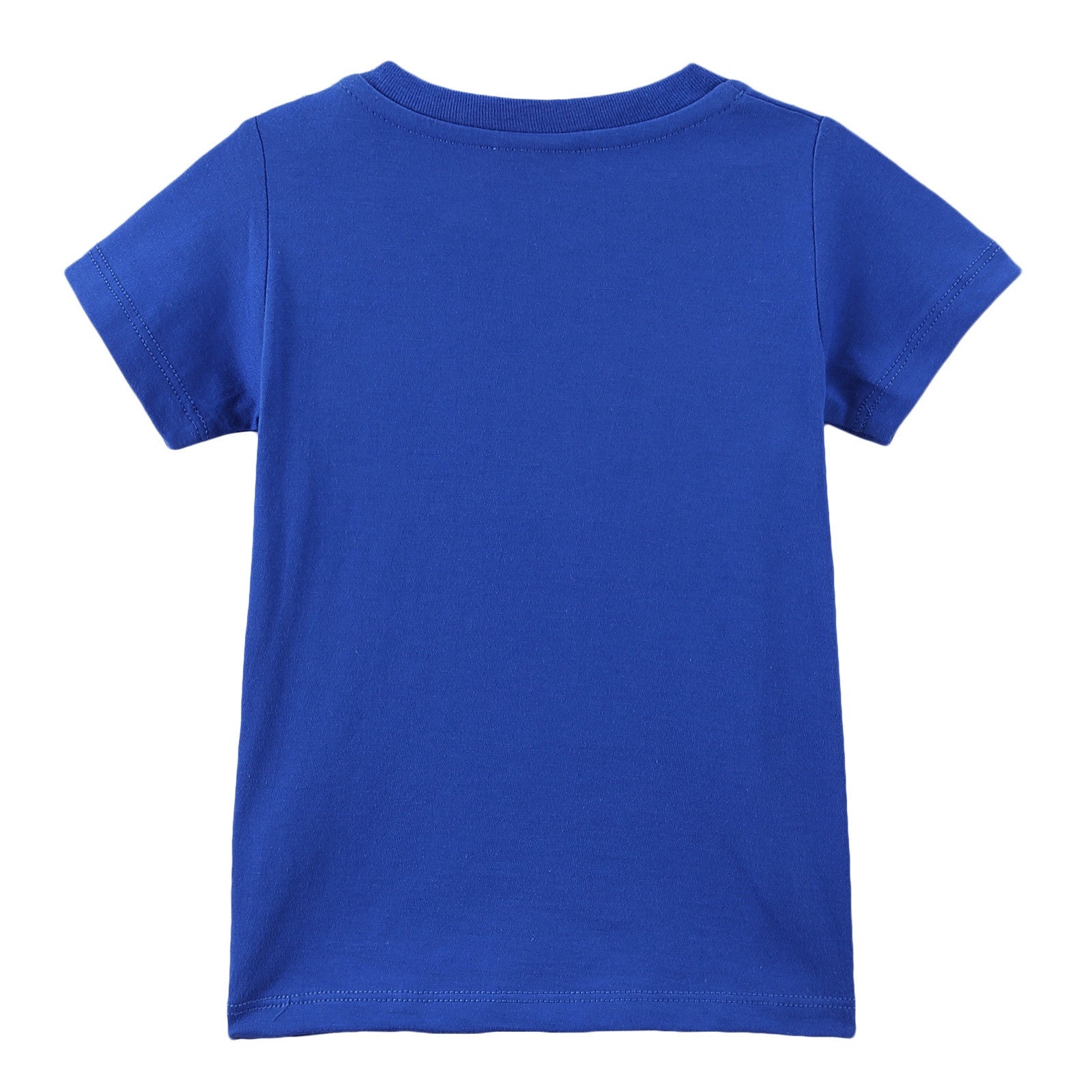 Baby Boys Sky Blue Cotton T-Shirt With Multicolour Stripe - CÉMAROSE | Children's Fashion Store - 2