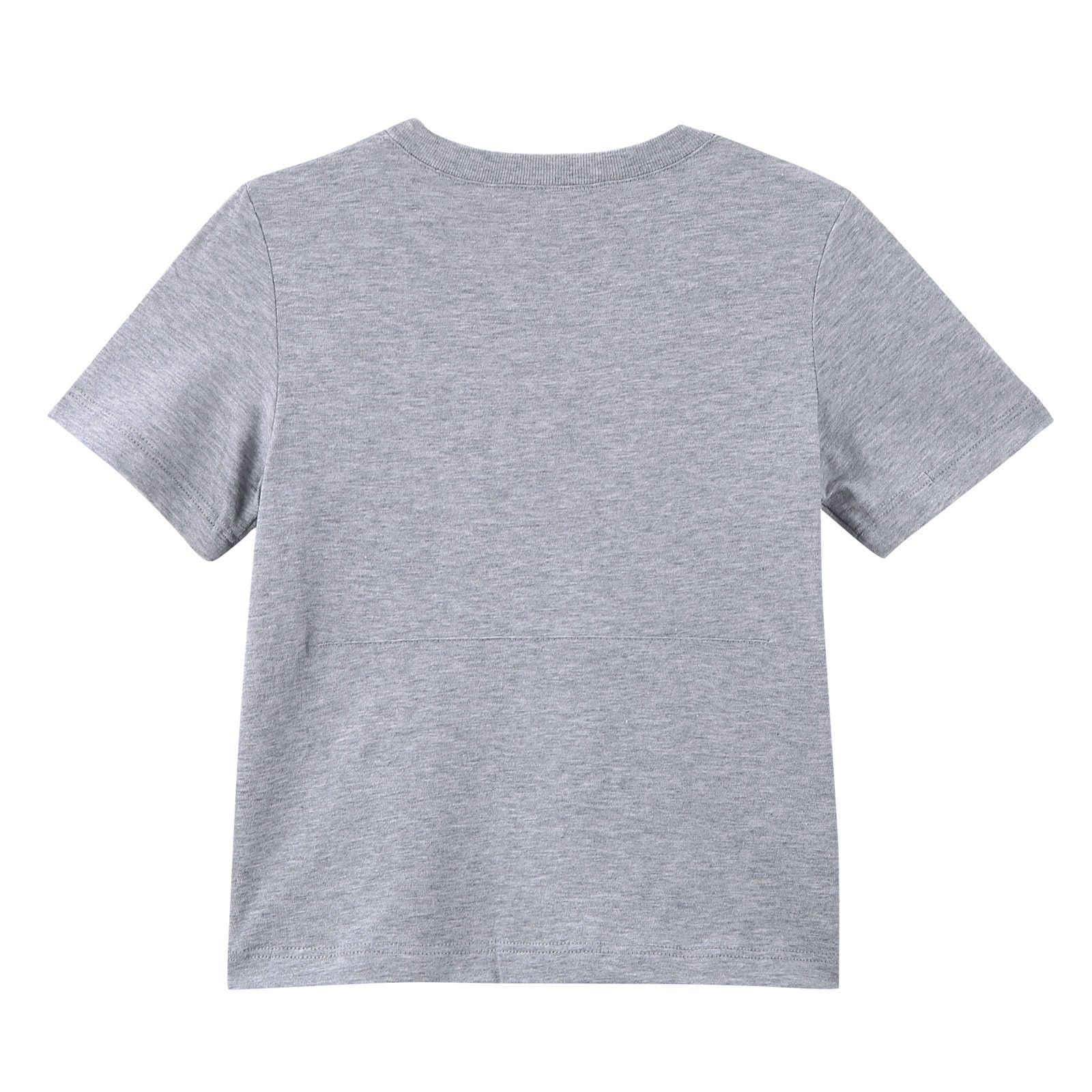Girls Grey Bus Printed Cotton Jersey T-Shirt - CÉMAROSE | Children's Fashion Store - 2