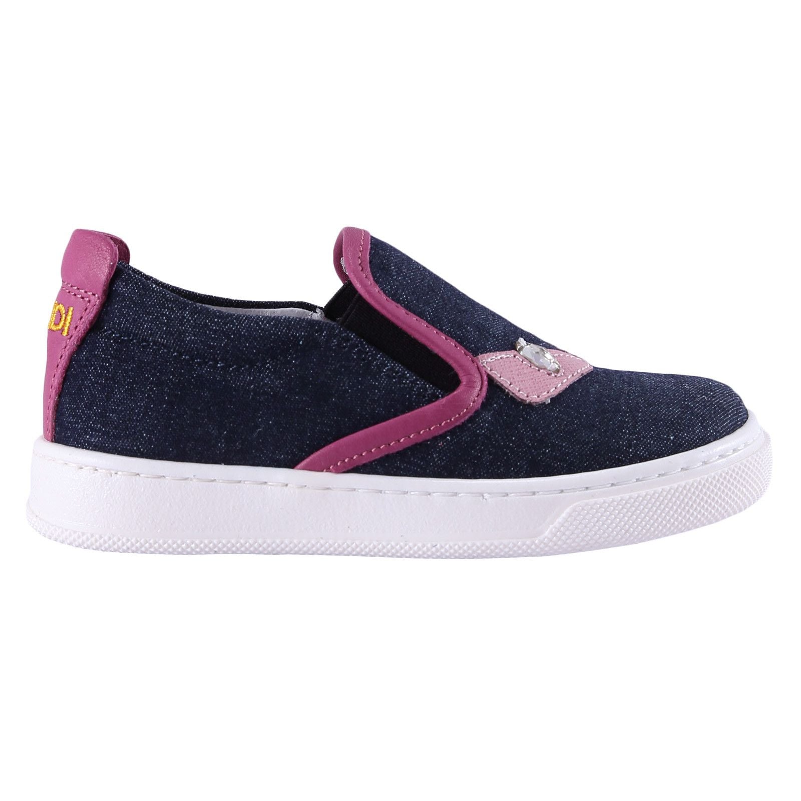 Girls Blue 'Monster' Surface Leather Trainers - CÉMAROSE | Children's Fashion Store - 2