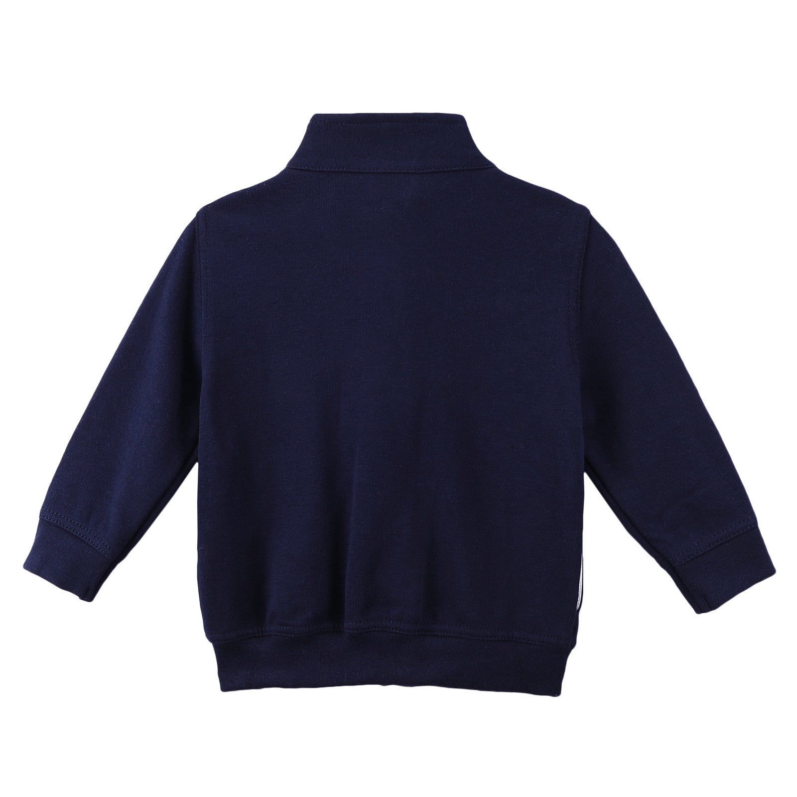 Baby Boys Navy Blue Cotton Zip-up Jacket - CÉMAROSE | Children's Fashion Store - 2