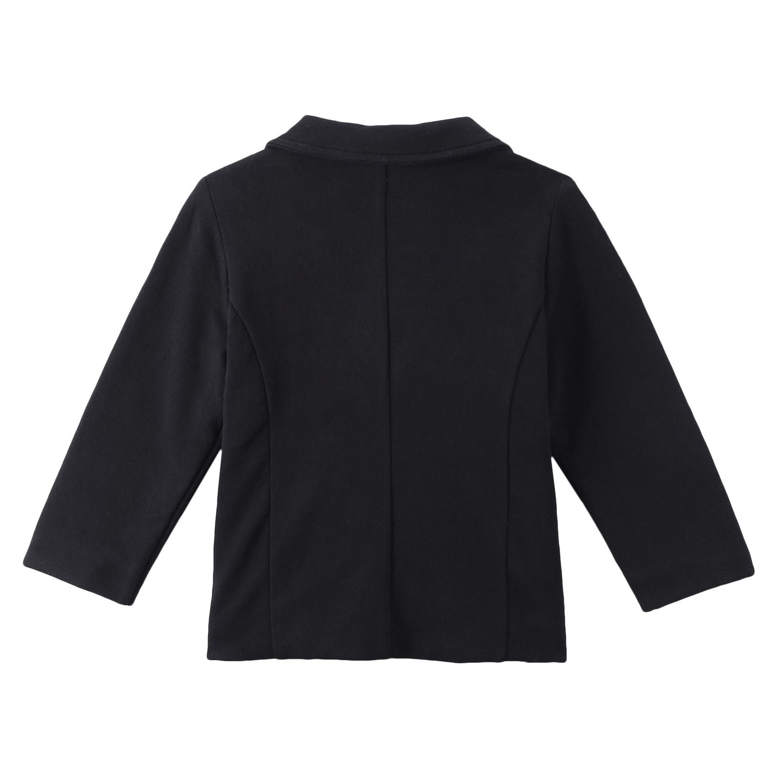 Baby Black Cotton Blazer With Patch Jackets - CÉMAROSE | Children's Fashion Store - 2