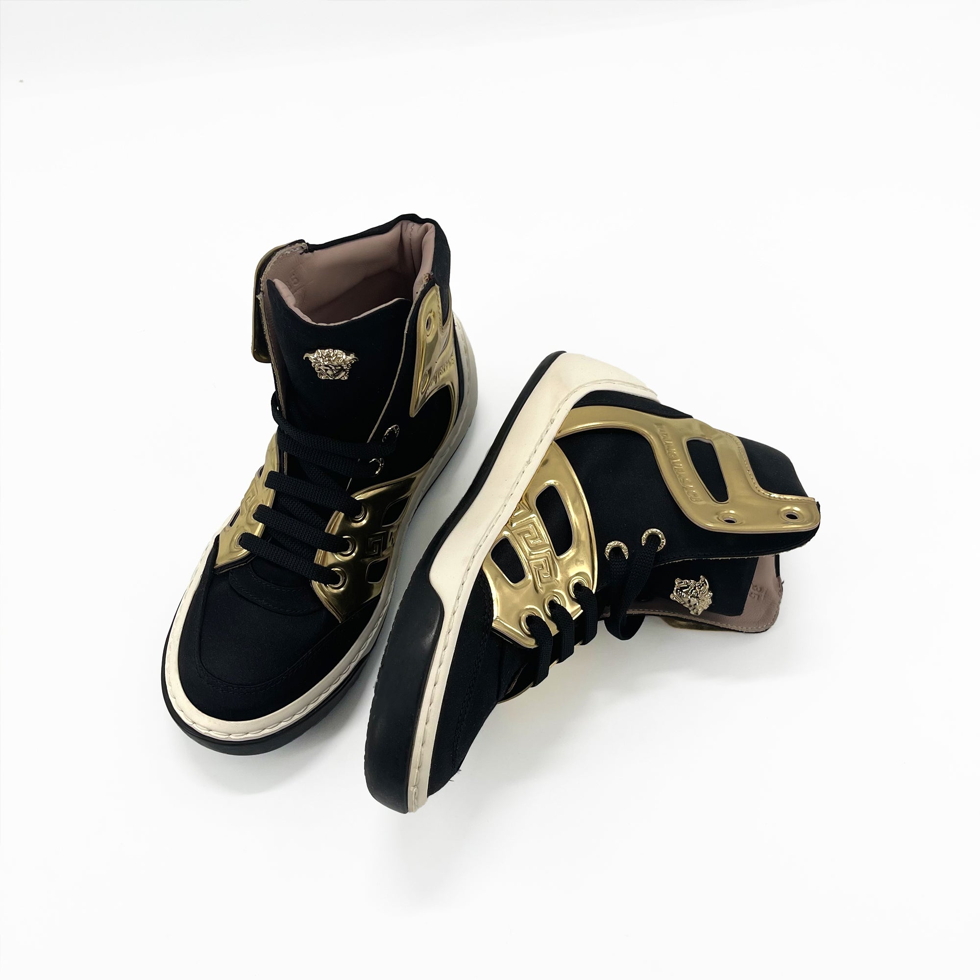 Girls Black High-Top Trainers