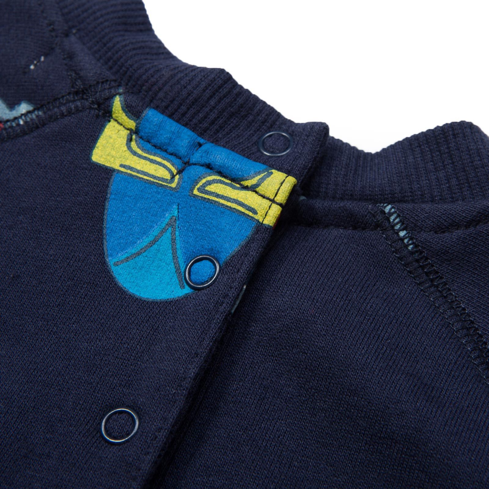 Jimbo Baby Blue Super Stella Heroes Cotton Babygrow - CÉMAROSE | Children's Fashion Store - 5