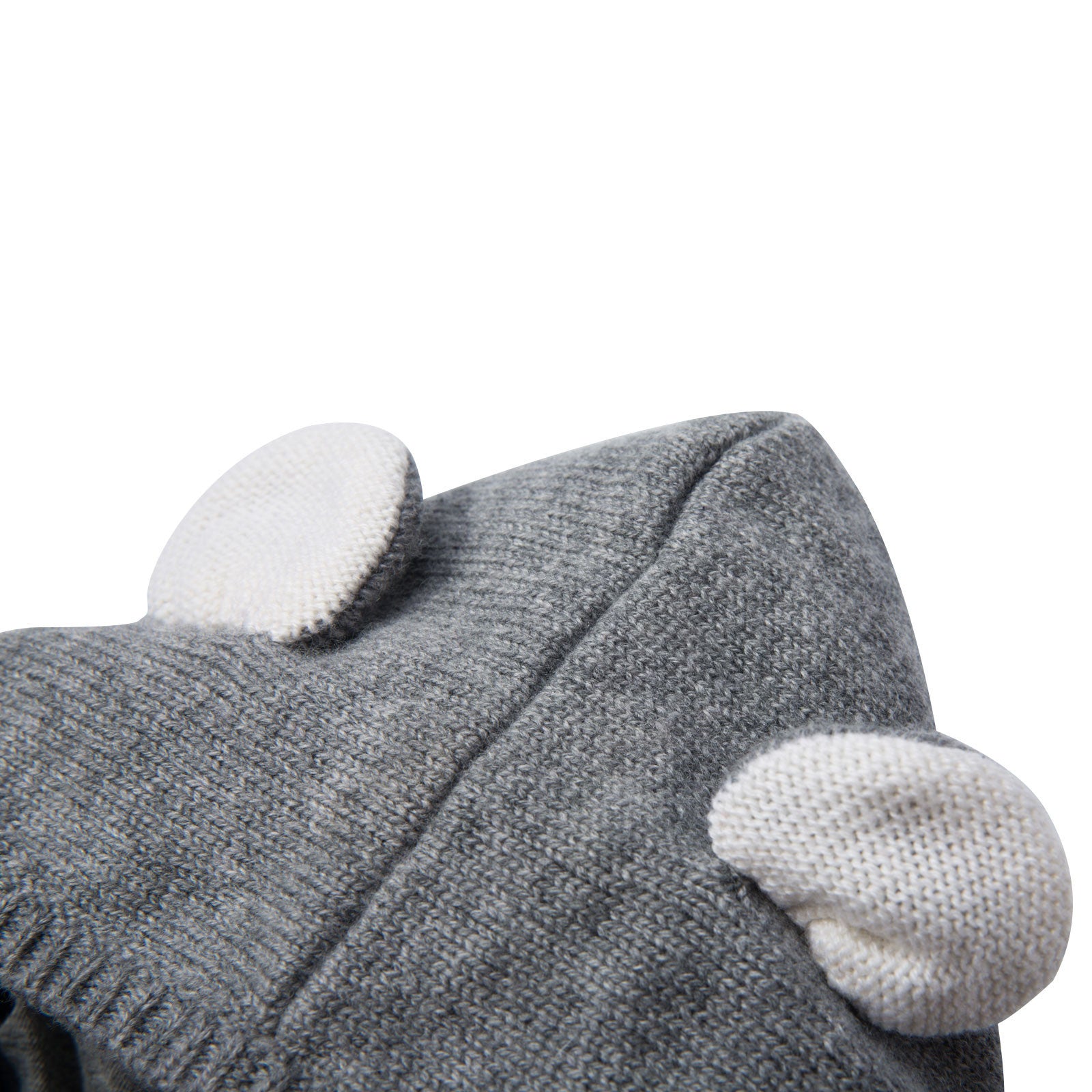 Acorn Baby Grey Wool&Cashmere Hooded Babysuit - CÉMAROSE | Children's Fashion Store - 5