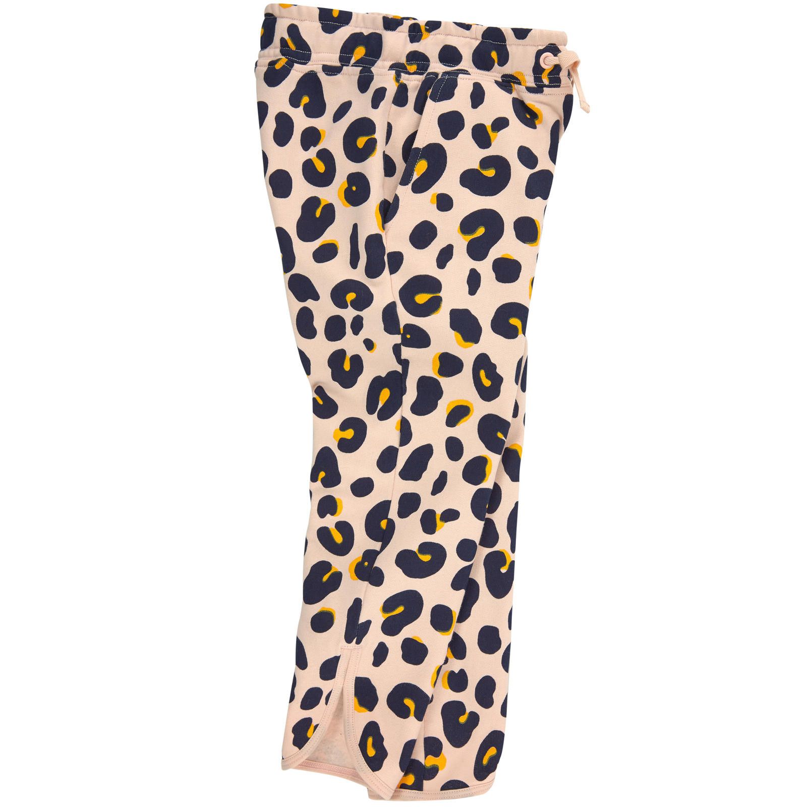 Emilie Girls Pink Organic Black&Yellow Leopard Printed Trousers - CÉMAROSE | Children's Fashion Store - 2