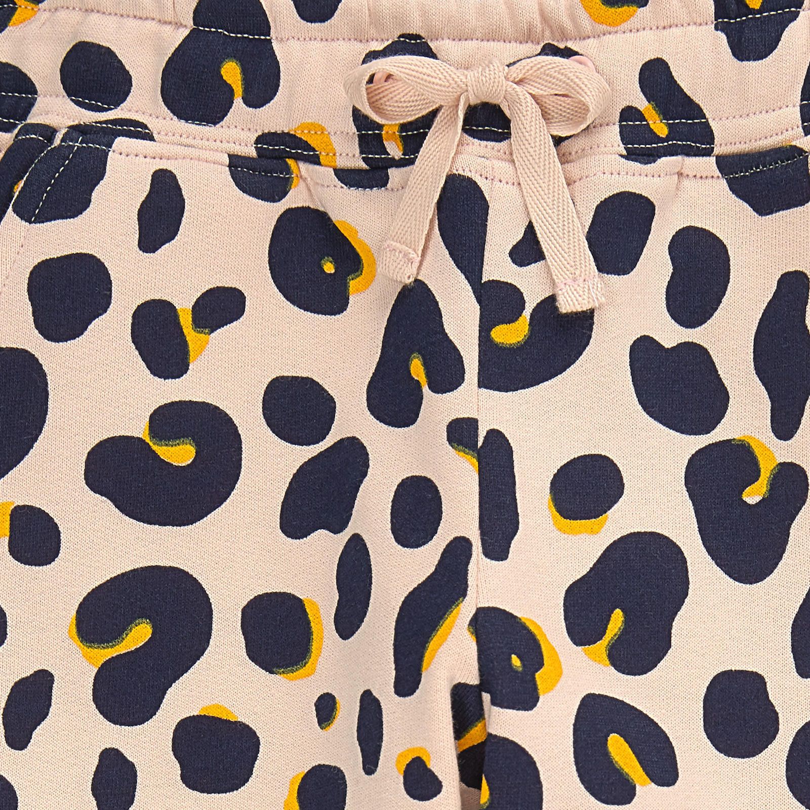 Emilie Girls Pink Organic Black&Yellow Leopard Printed Trousers - CÉMAROSE | Children's Fashion Store - 3