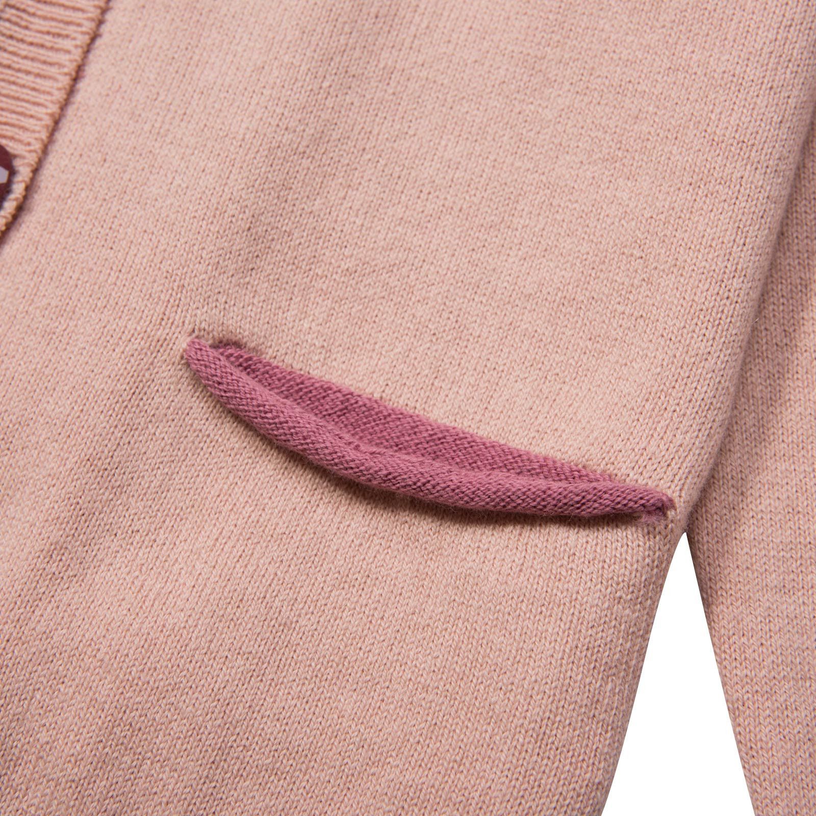 Lauren Grils Grey&Red Cardigan With Multicolor Buttons - CÉMAROSE | Children's Fashion Store - 4